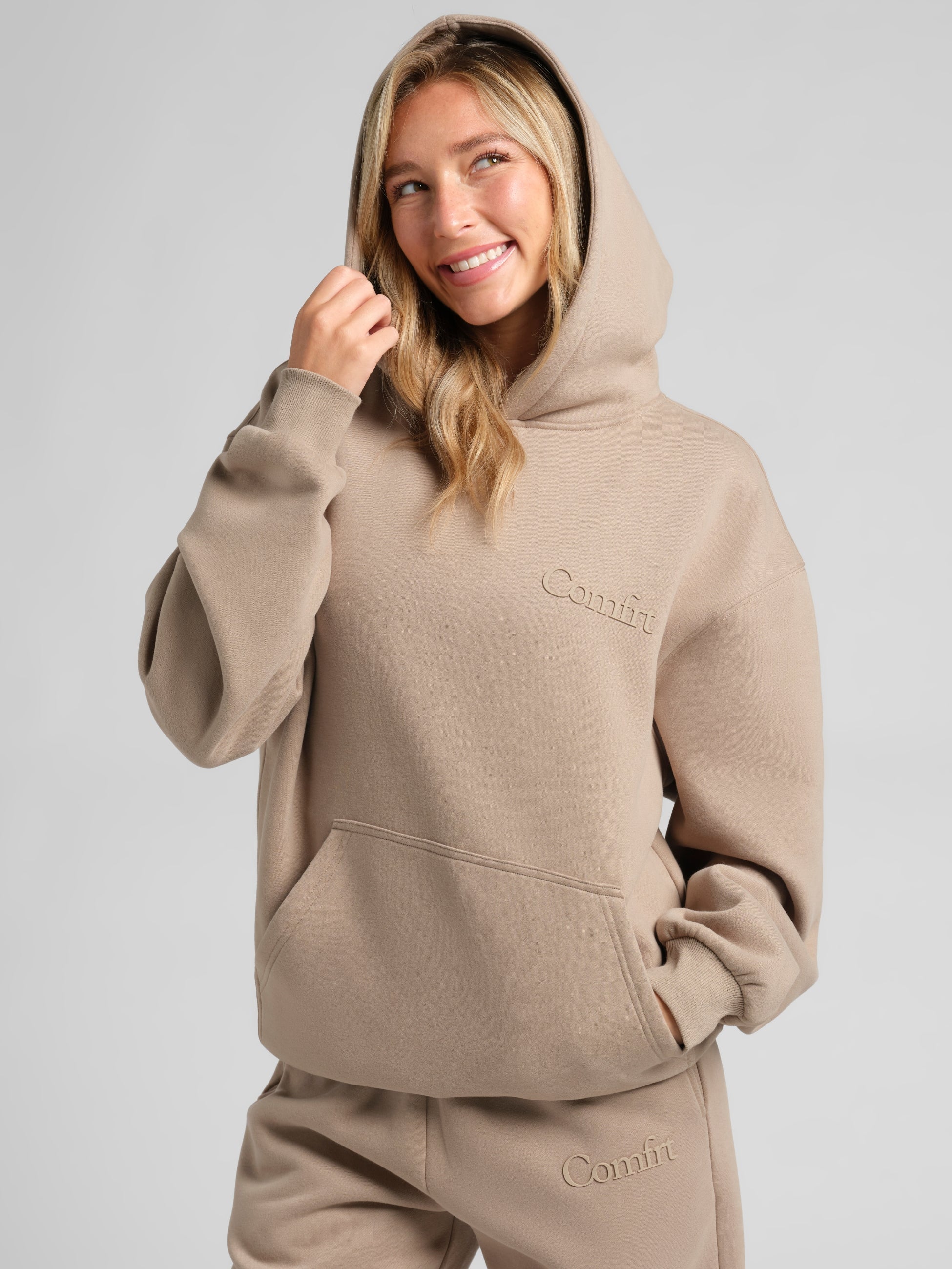 Minimalist Hoodie Oversized Soft Combed Cotton Blend