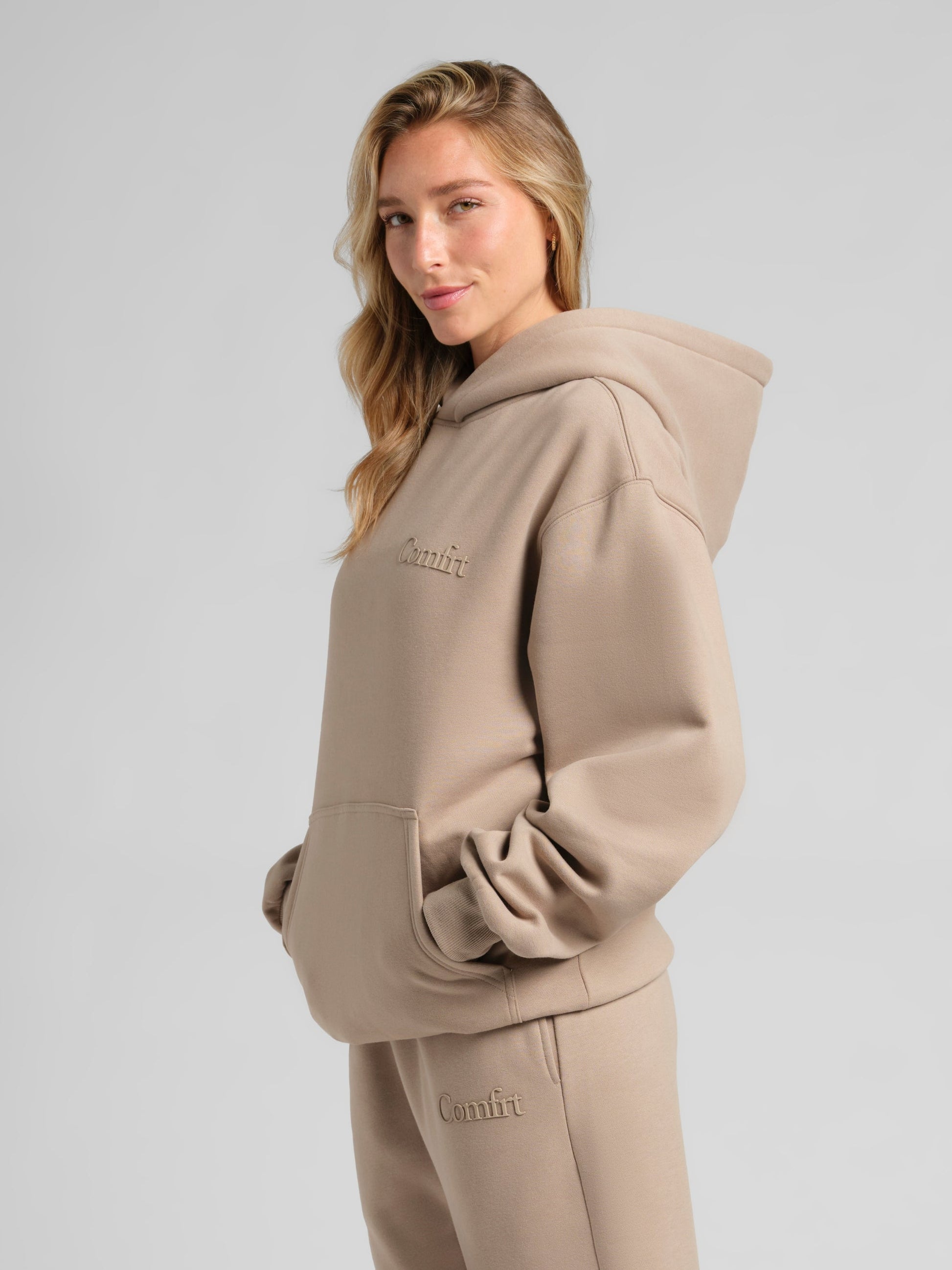 Minimalist Hoodie Oversized Soft Combed Cotton Blend