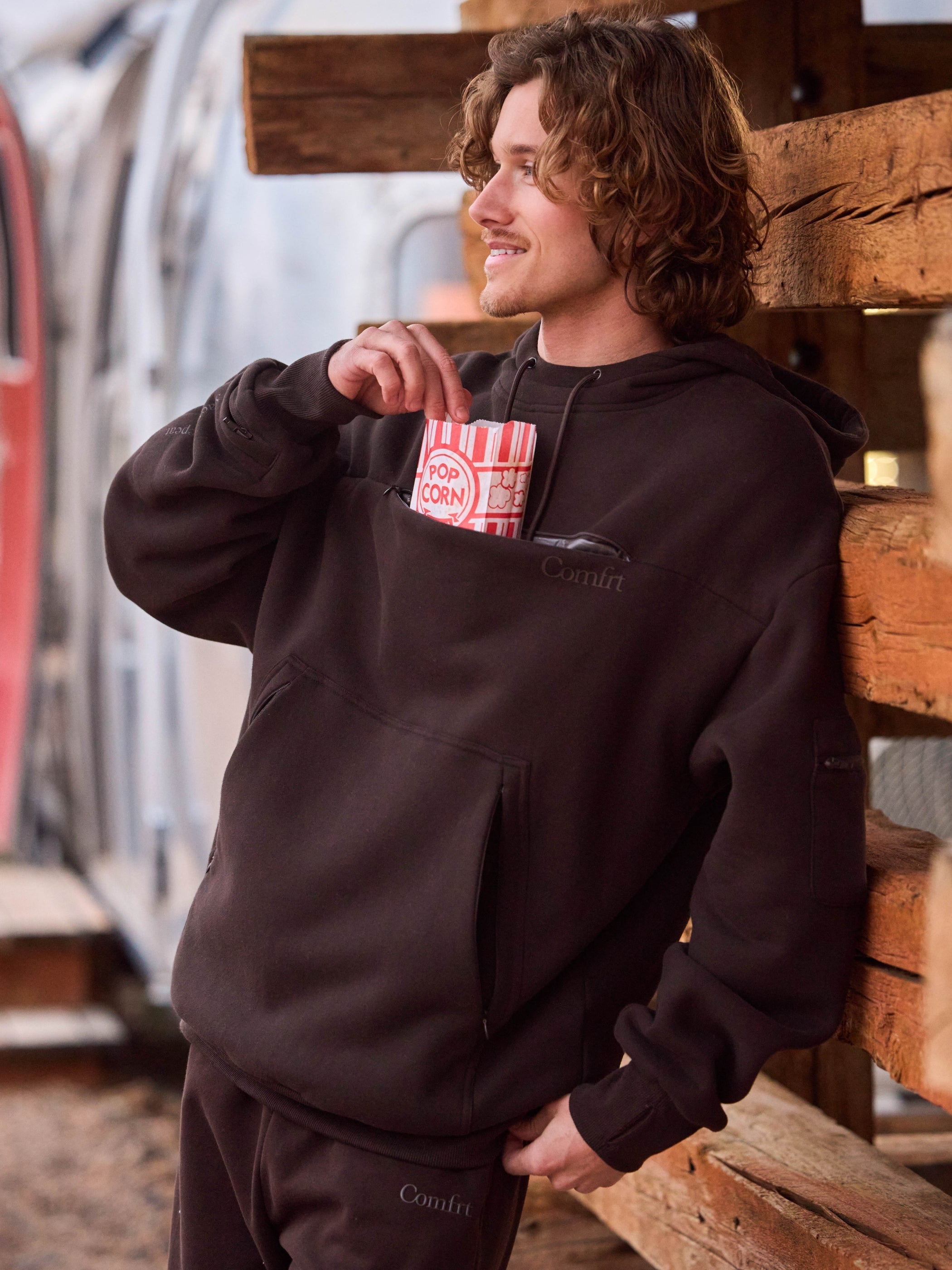 Comfrt Snak Hoodie Heavyweight Fleece Snack Pocket Design