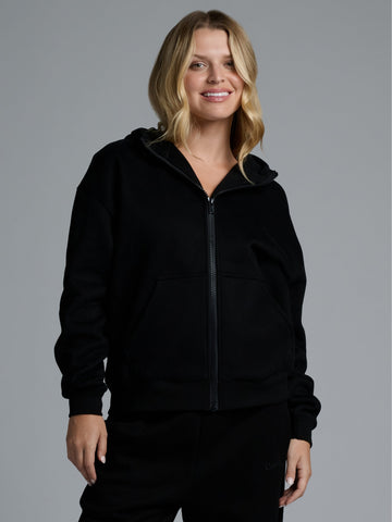 Comfrt Basic Crop Zip Hoodie with CloudTouch Fabric