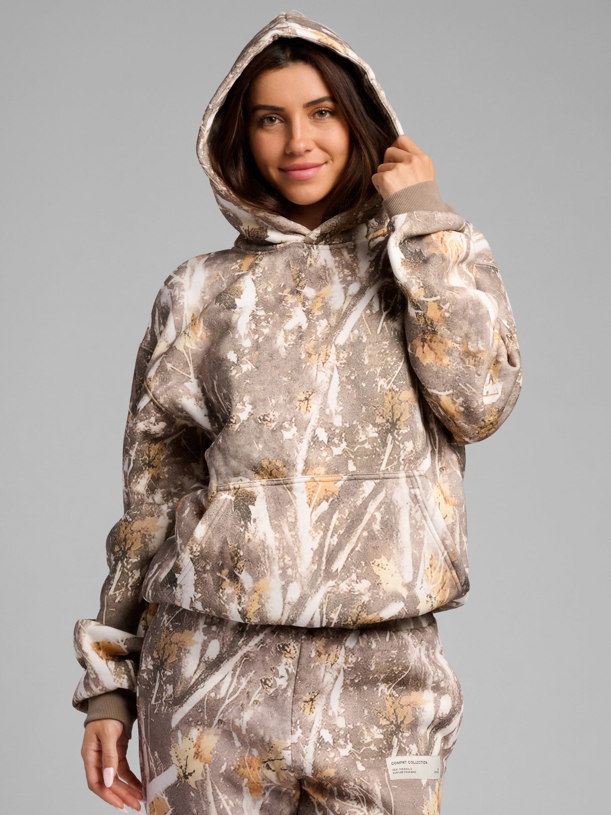 Comfrt Camo Hoodie Unisex Heavyweight Soft Oversized Fit