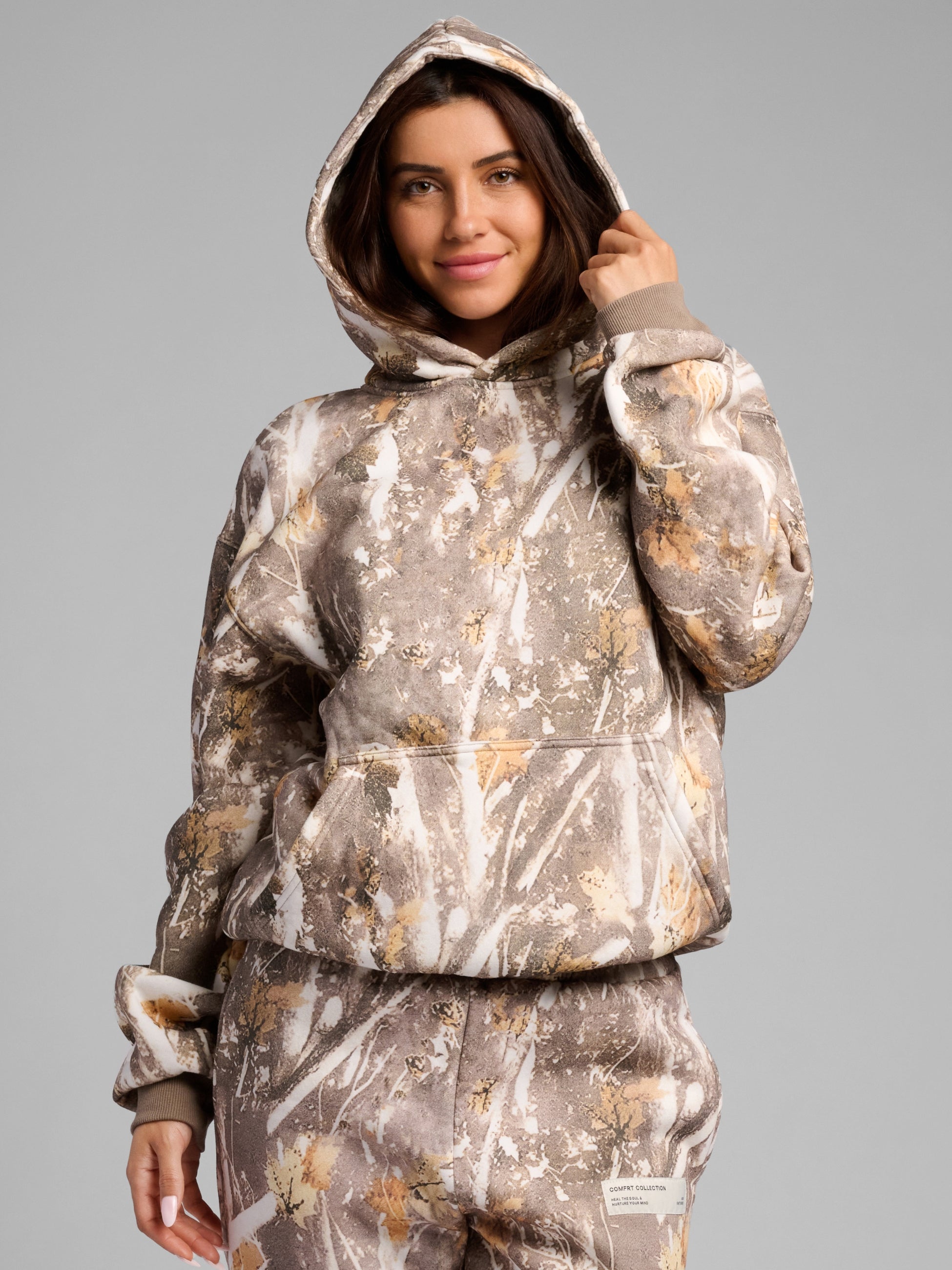 Comfrt Camo Hoodie Unisex Heavyweight Soft Oversized Fit