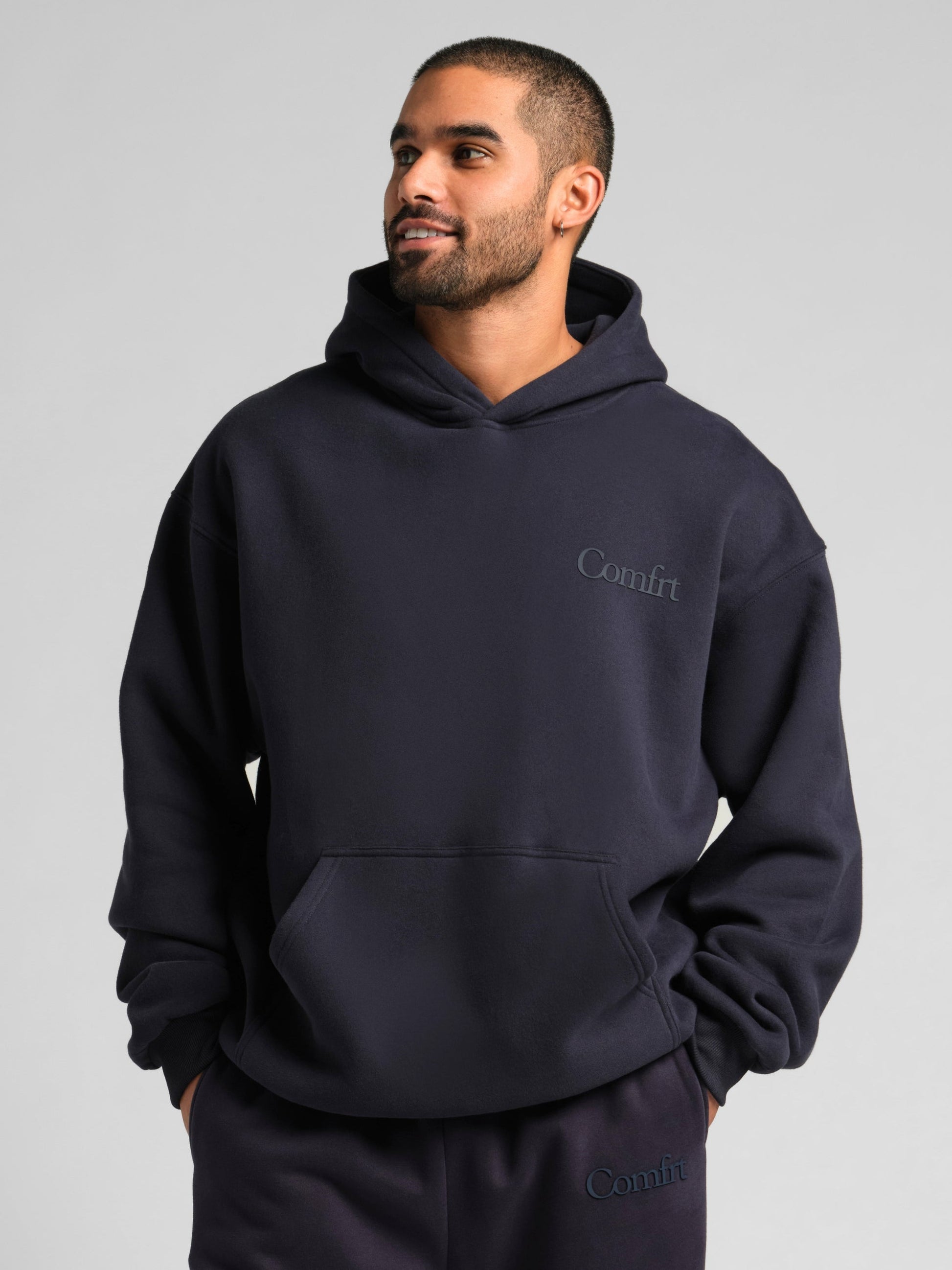 Minimalist Hoodie Oversized Soft Combed Cotton Blend