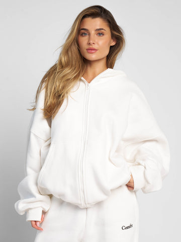 Comfrt Cloud Zip Hoodie Unisex Oversized Comfortable Relaxed