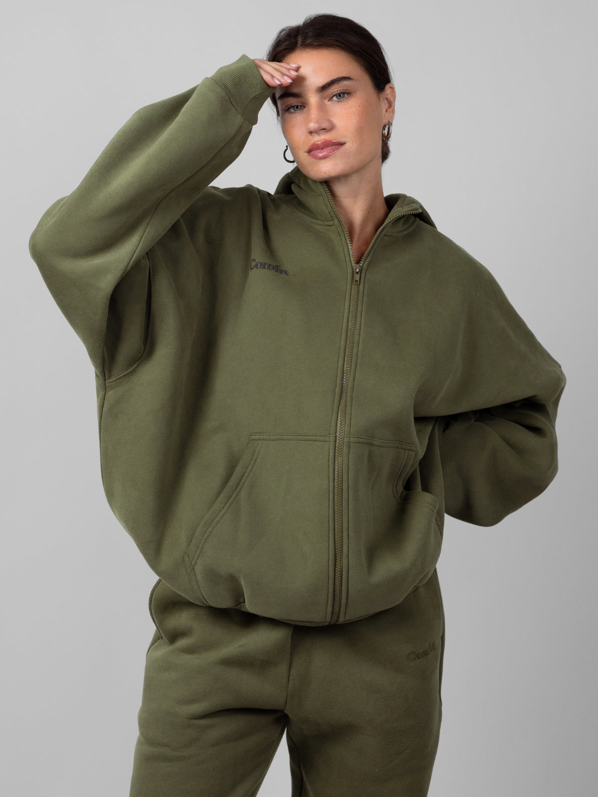 Comfrt Cloud Zip Hoodie Unisex Oversized Comfortable Relaxed