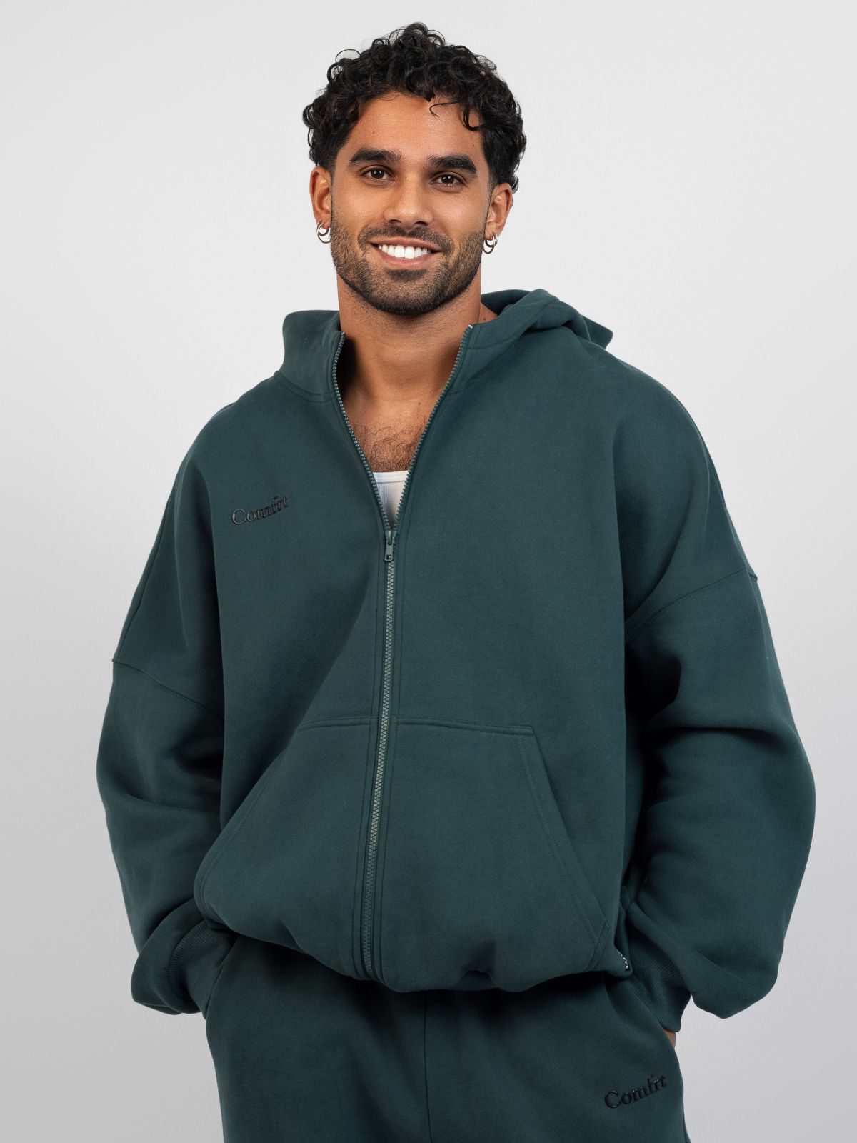 Comfrt Cloud Zip Hoodie Unisex Oversized Comfortable Relaxed