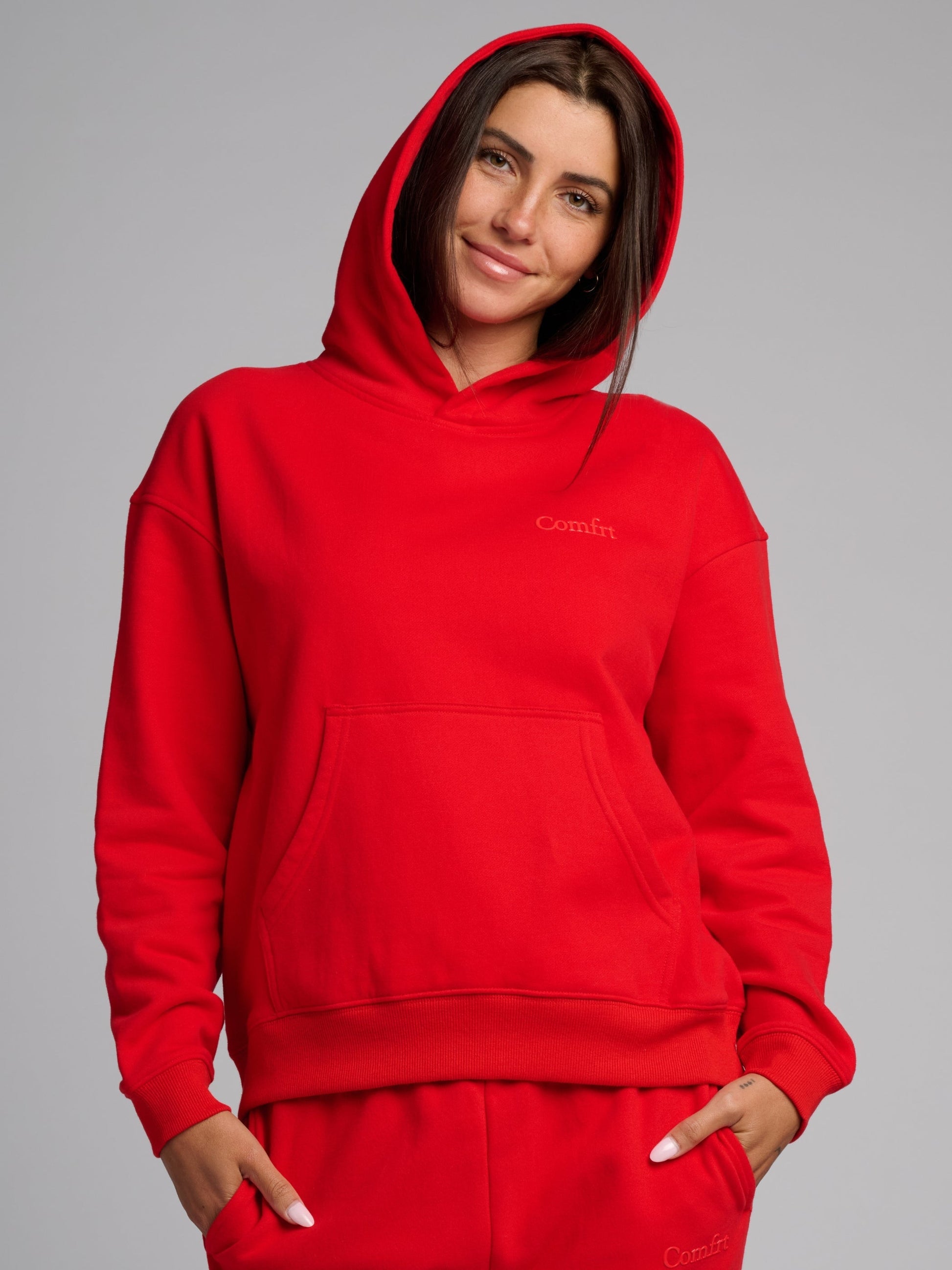 Comfrt Halo Lightweight Crop Hoodie Super Soft Cotton Blend