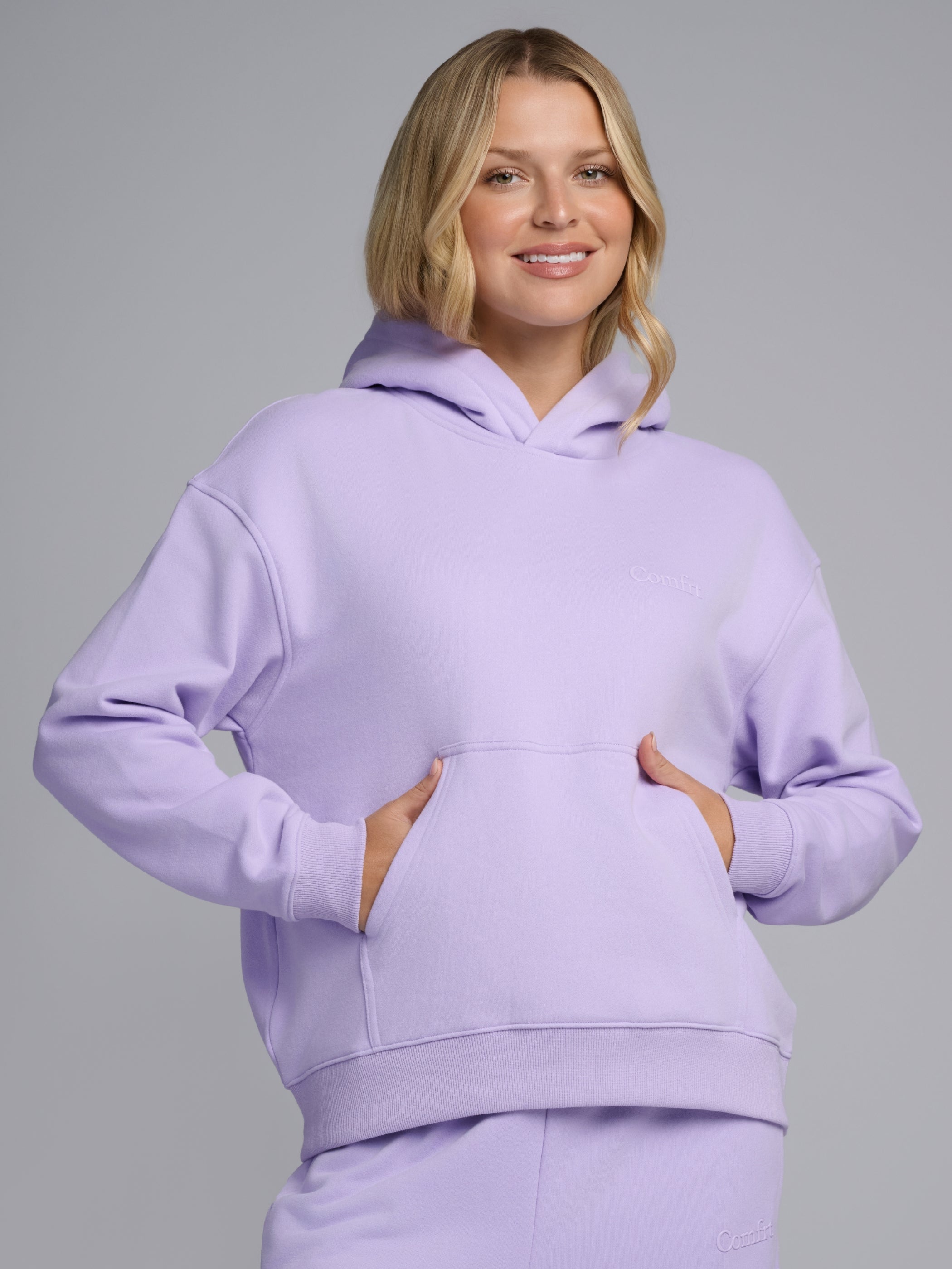 Comfrt Halo Lightweight Crop Hoodie Super Soft Cotton Blend