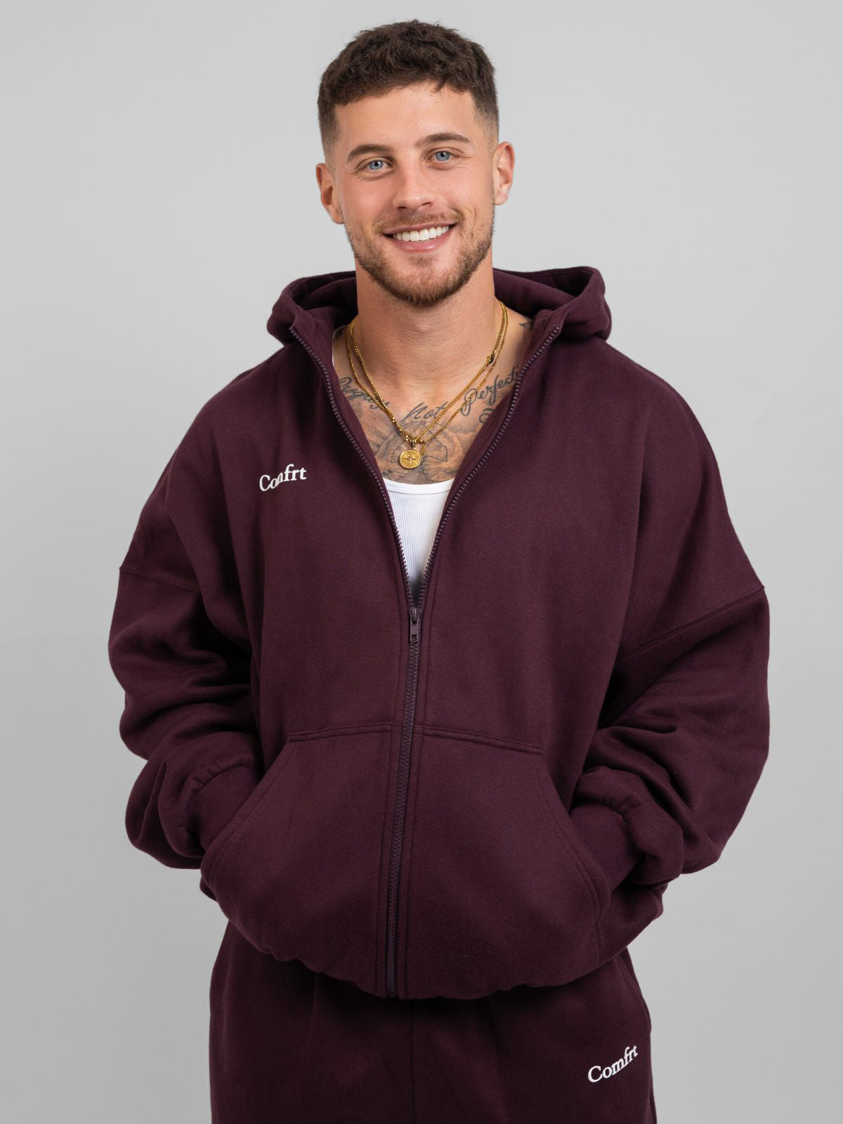 Comfrt Cloud Zip Hoodie Unisex Oversized Comfortable Relaxed