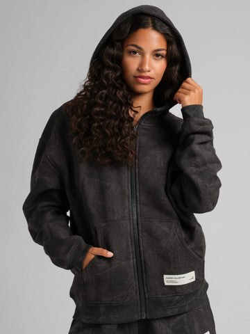 Comfrt Camo Crop Zip Hoodie CloudTouch Fabric