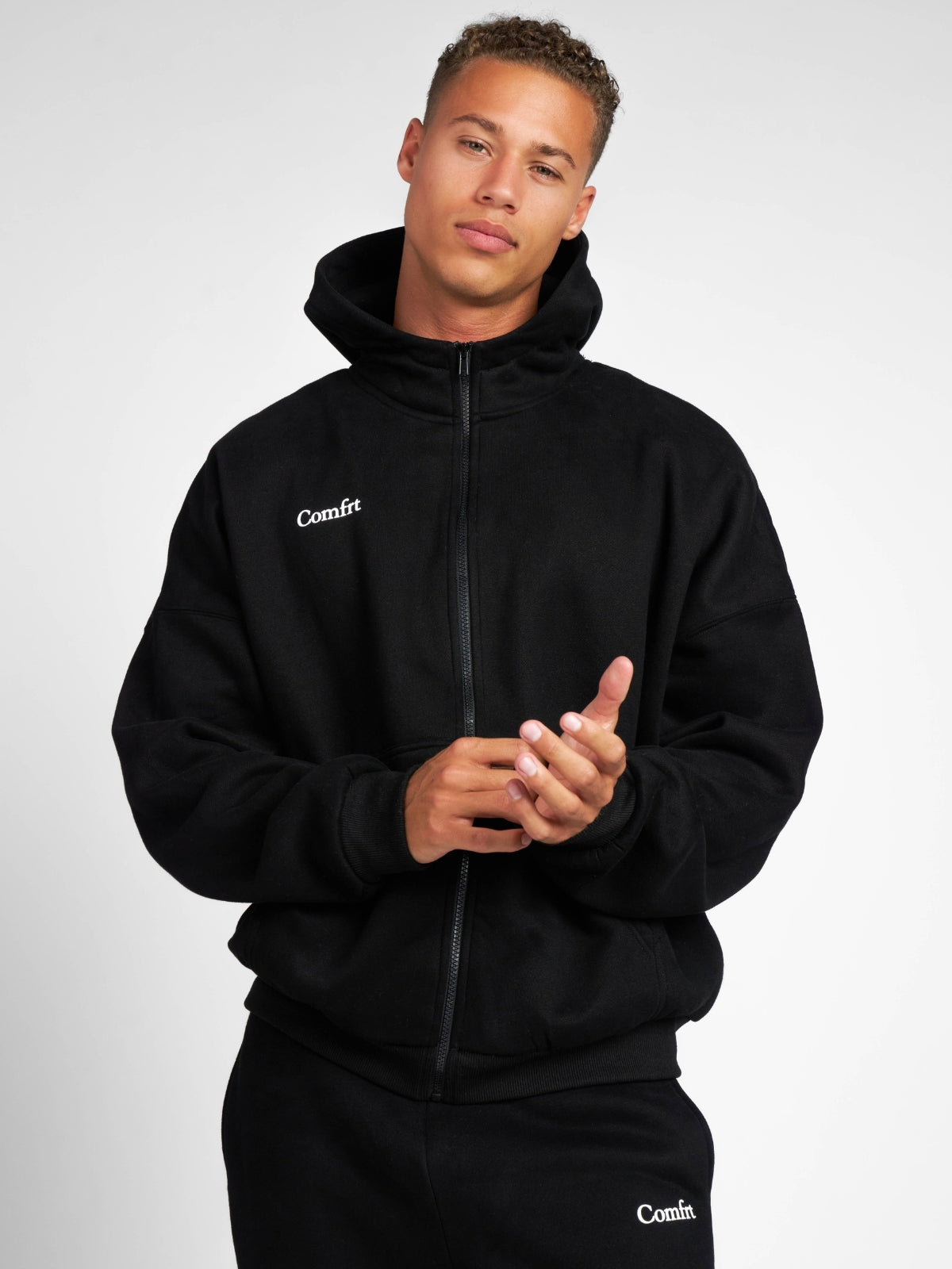 Comfrt Cloud Zip Hoodie Unisex Oversized Comfortable Relaxed