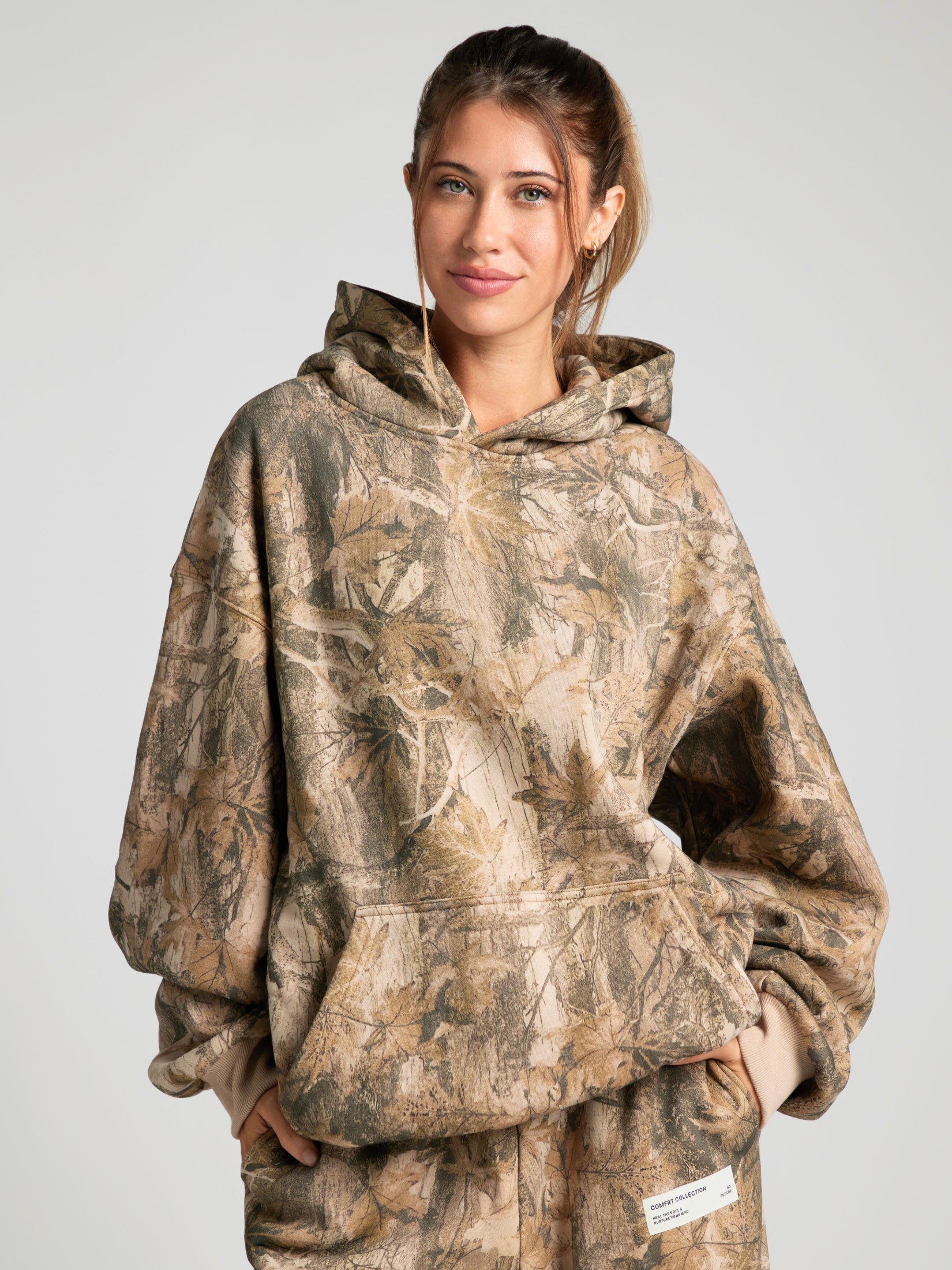 Comfrt Camo Hoodie Unisex Heavyweight Soft Oversized Fit