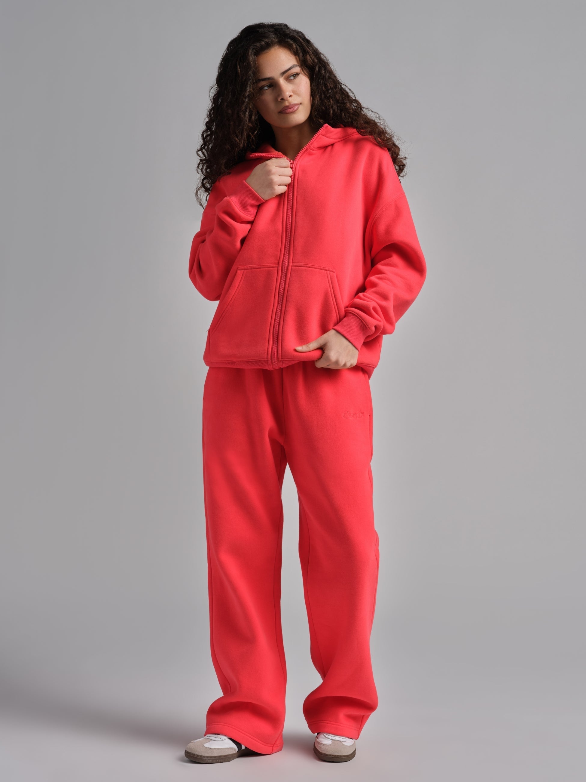 Comfrt Basic Crop Zip Hoodie with CloudTouch Fabric