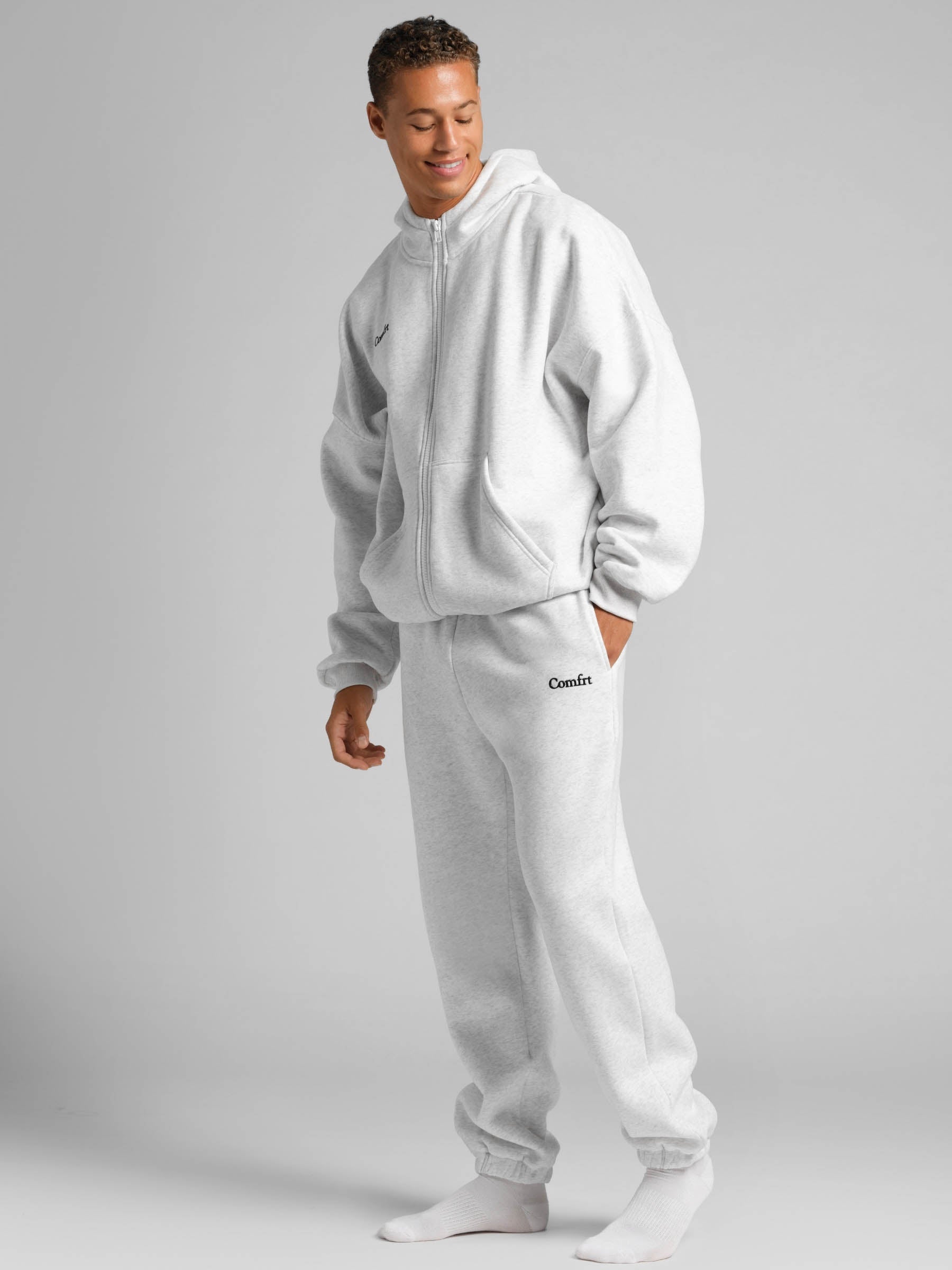 Comfrt Cloud Zip Hoodie Unisex Oversized Comfortable Relaxed