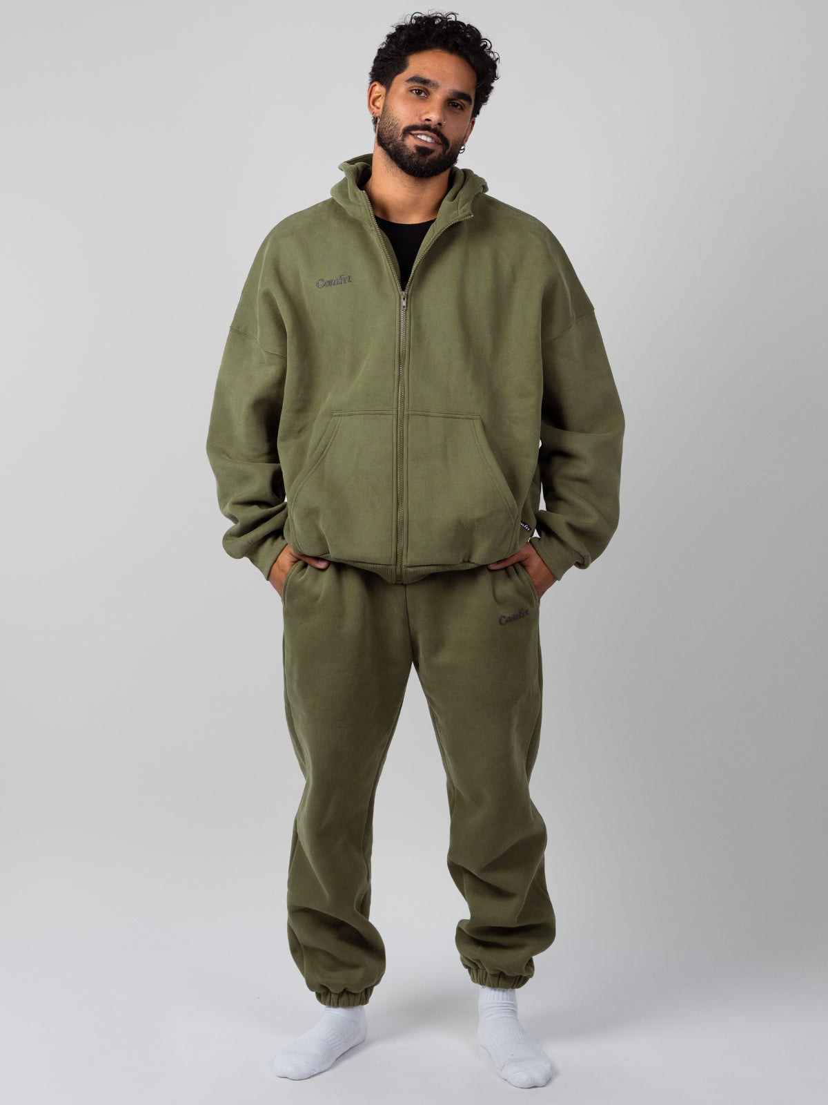 Comfrt Cloud Zip Hoodie Unisex Oversized Comfortable Relaxed