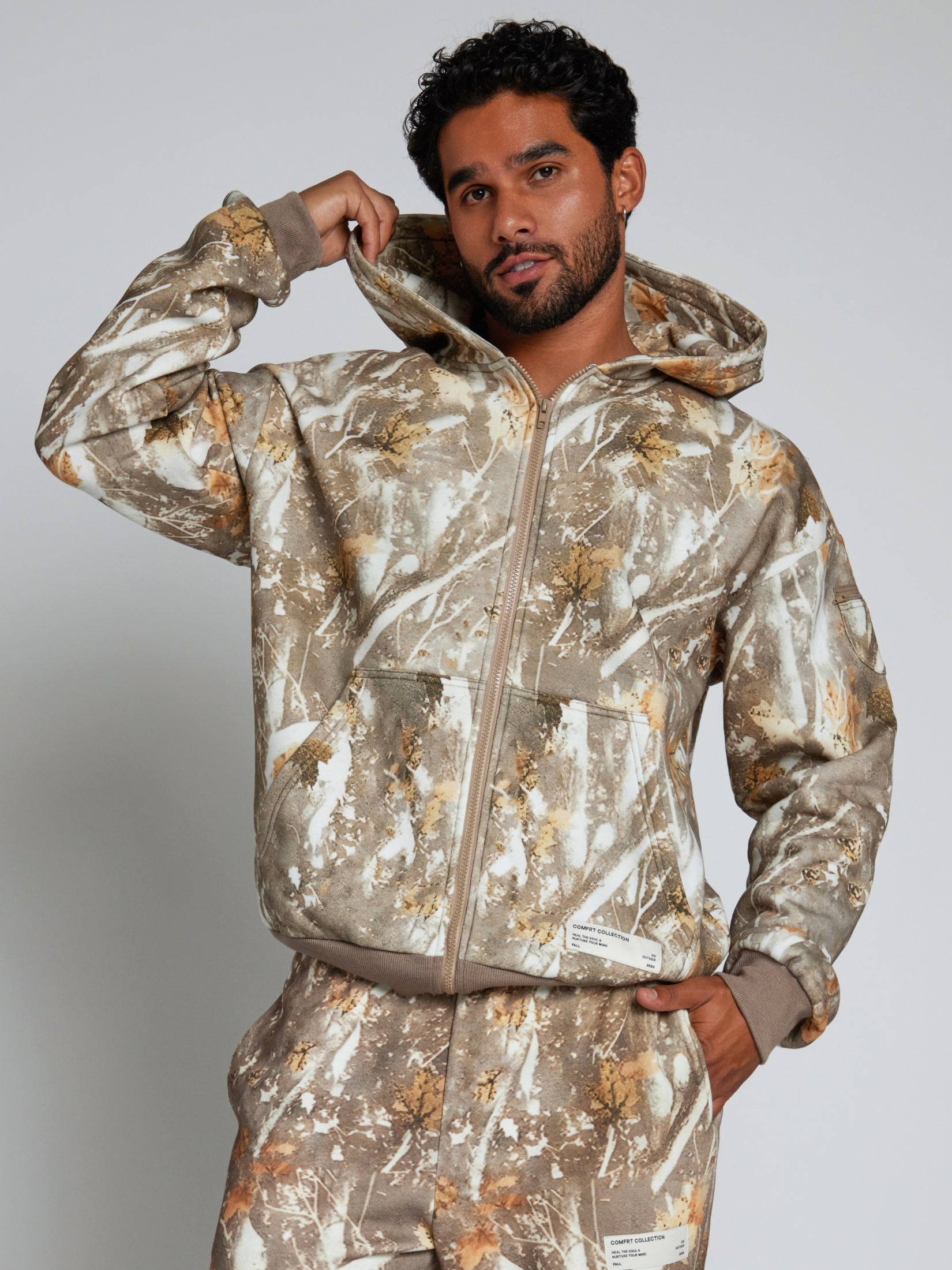 Comfrt Camo Zip Hoodie CloudTouch Fleece