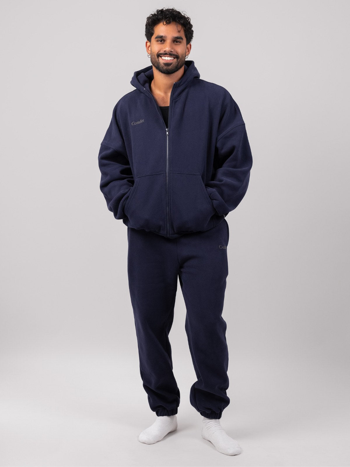 Comfrt Cloud Zip Hoodie Unisex Oversized Comfortable Relaxed