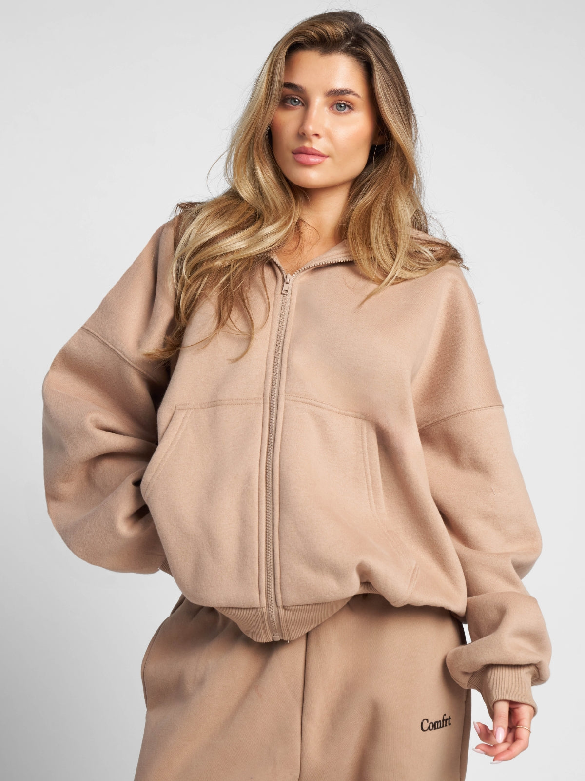Comfrt Cloud Zip Hoodie Unisex Oversized Comfortable Relaxed