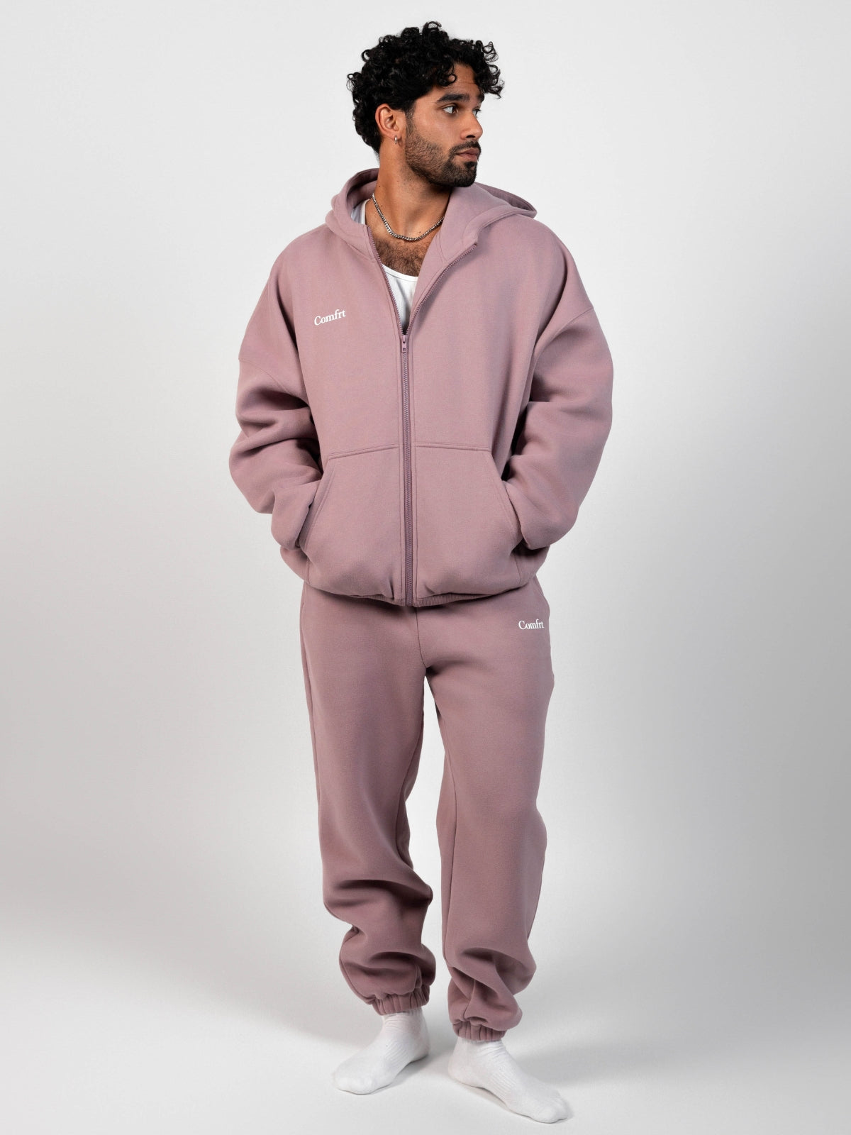 Comfrt Cloud Zip Hoodie Unisex Oversized Comfortable Relaxed