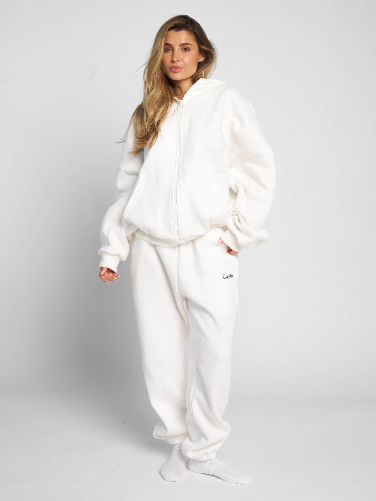 Comfrt Cloud Zip Hoodie Unisex Oversized Comfortable Relaxed