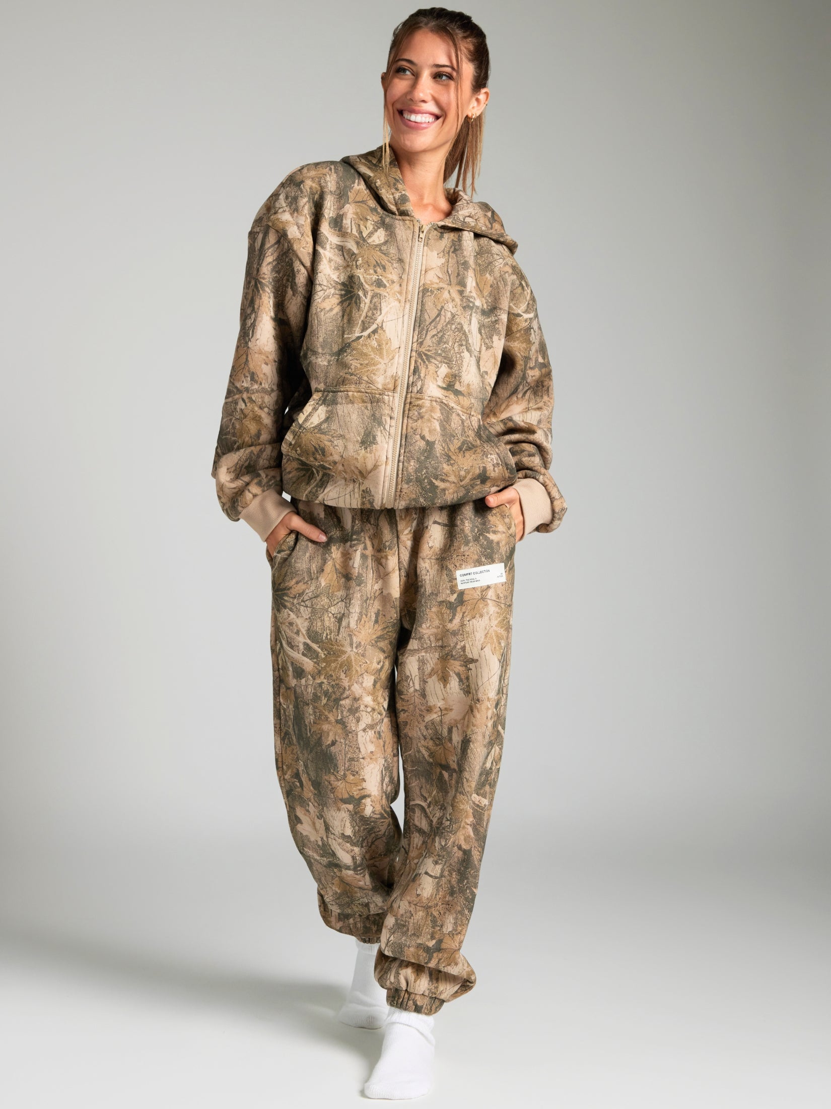 Comfrt Camo Zip Hoodie CloudTouch Fleece