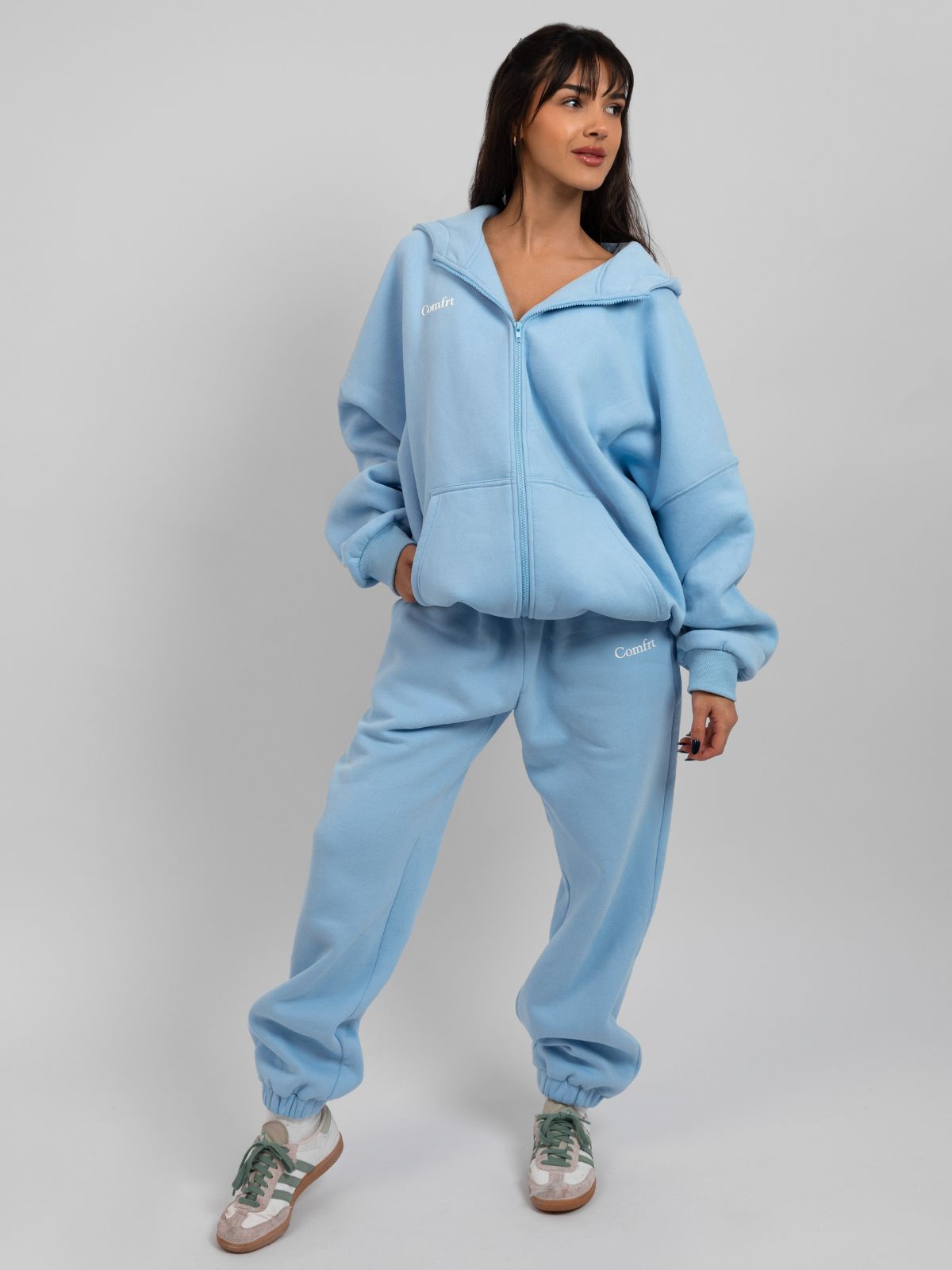 Comfrt Cloud Zip Hoodie Unisex Oversized Comfortable Relaxed