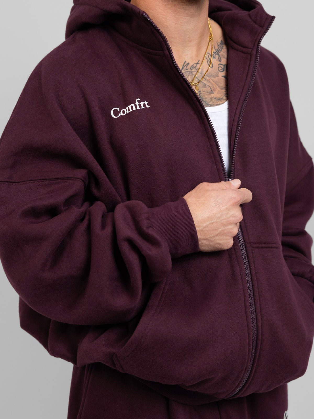 Comfrt Cloud Zip Hoodie Unisex Oversized Comfortable Relaxed