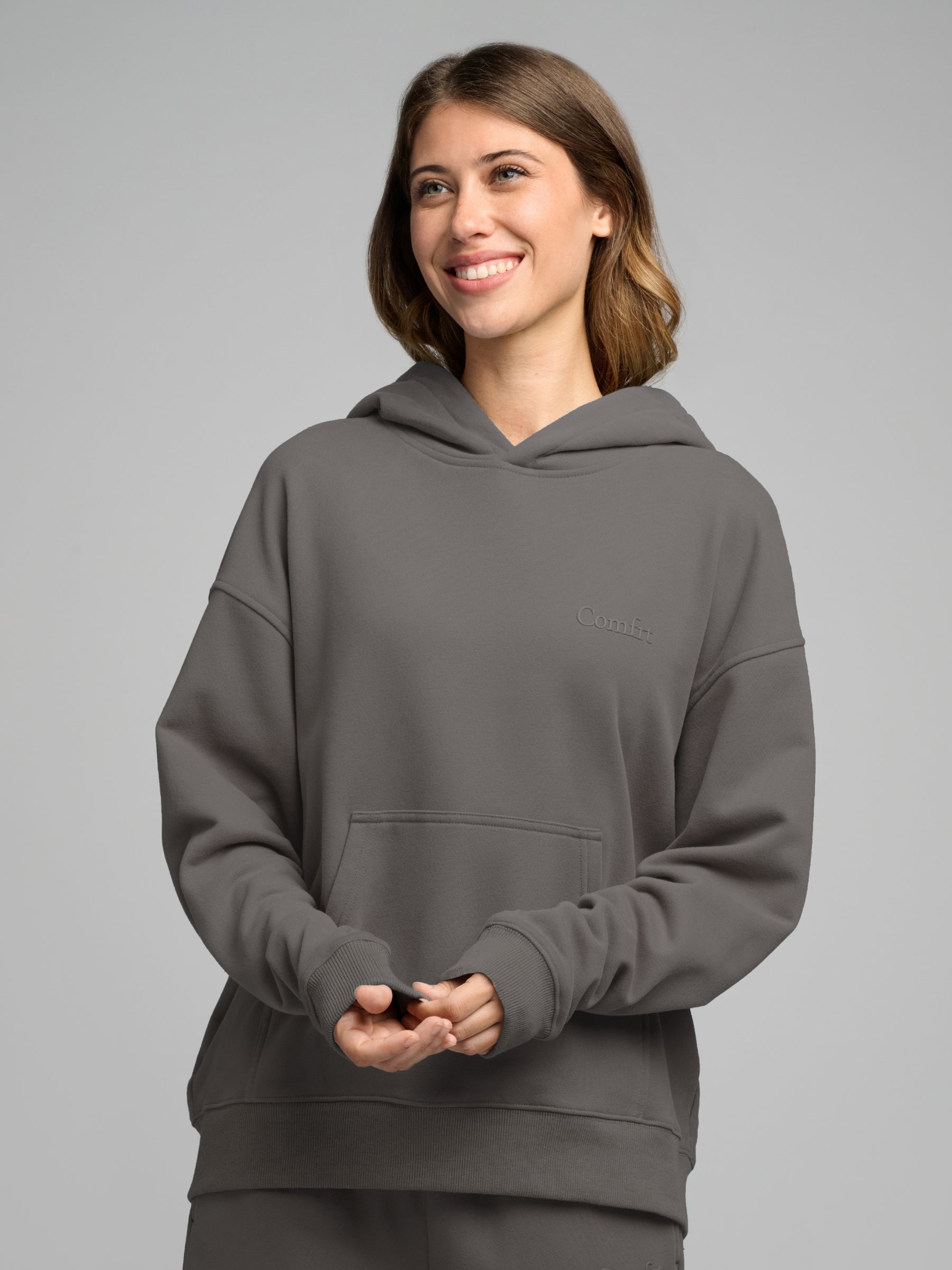 Comfrt Halo Lightweight Crop Hoodie Super Soft Cotton Blend