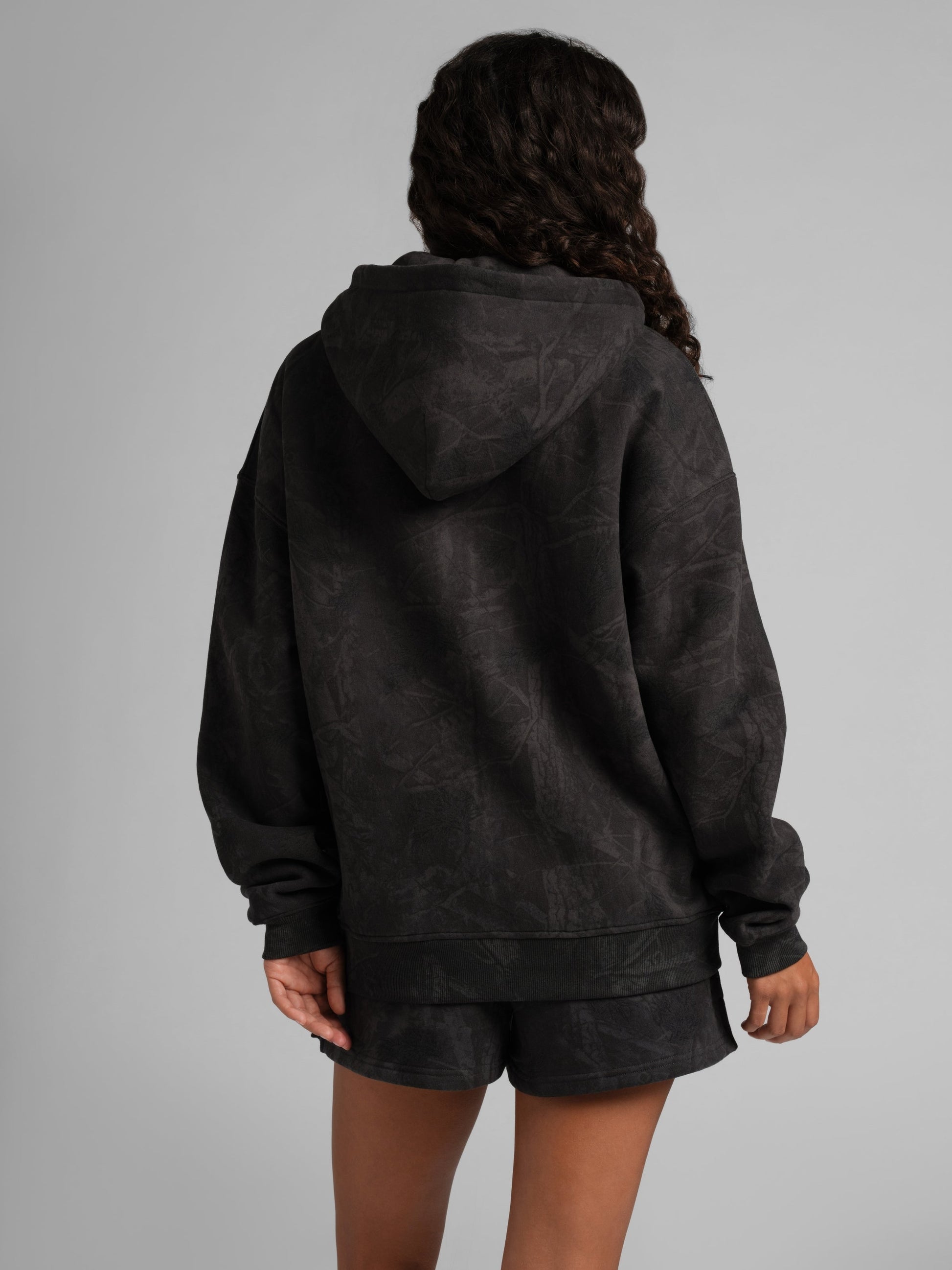 Comfrt Camo Crop Zip Hoodie CloudTouch Fabric