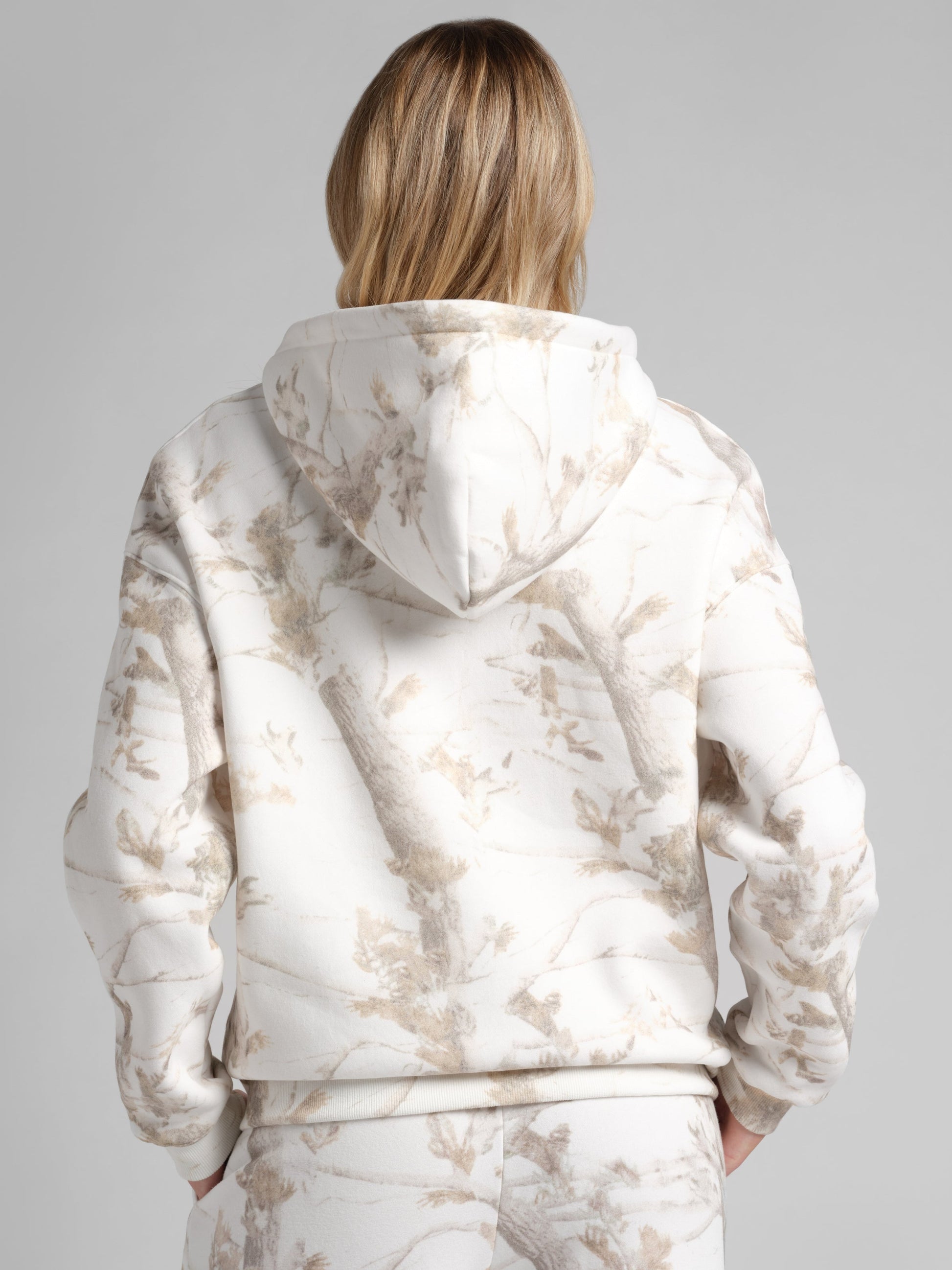 Comfrt Camo Crop Zip Hoodie CloudTouch Fabric