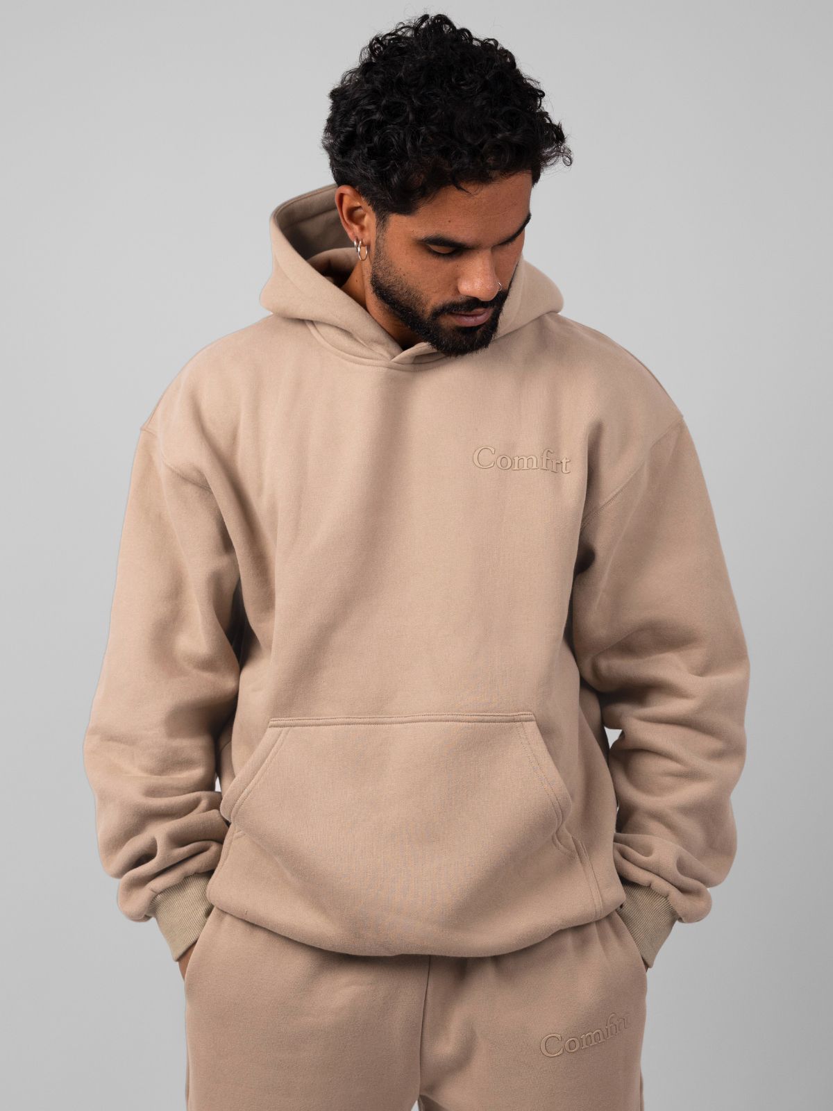 Minimalist Hoodie Oversized Soft Combed Cotton Blend