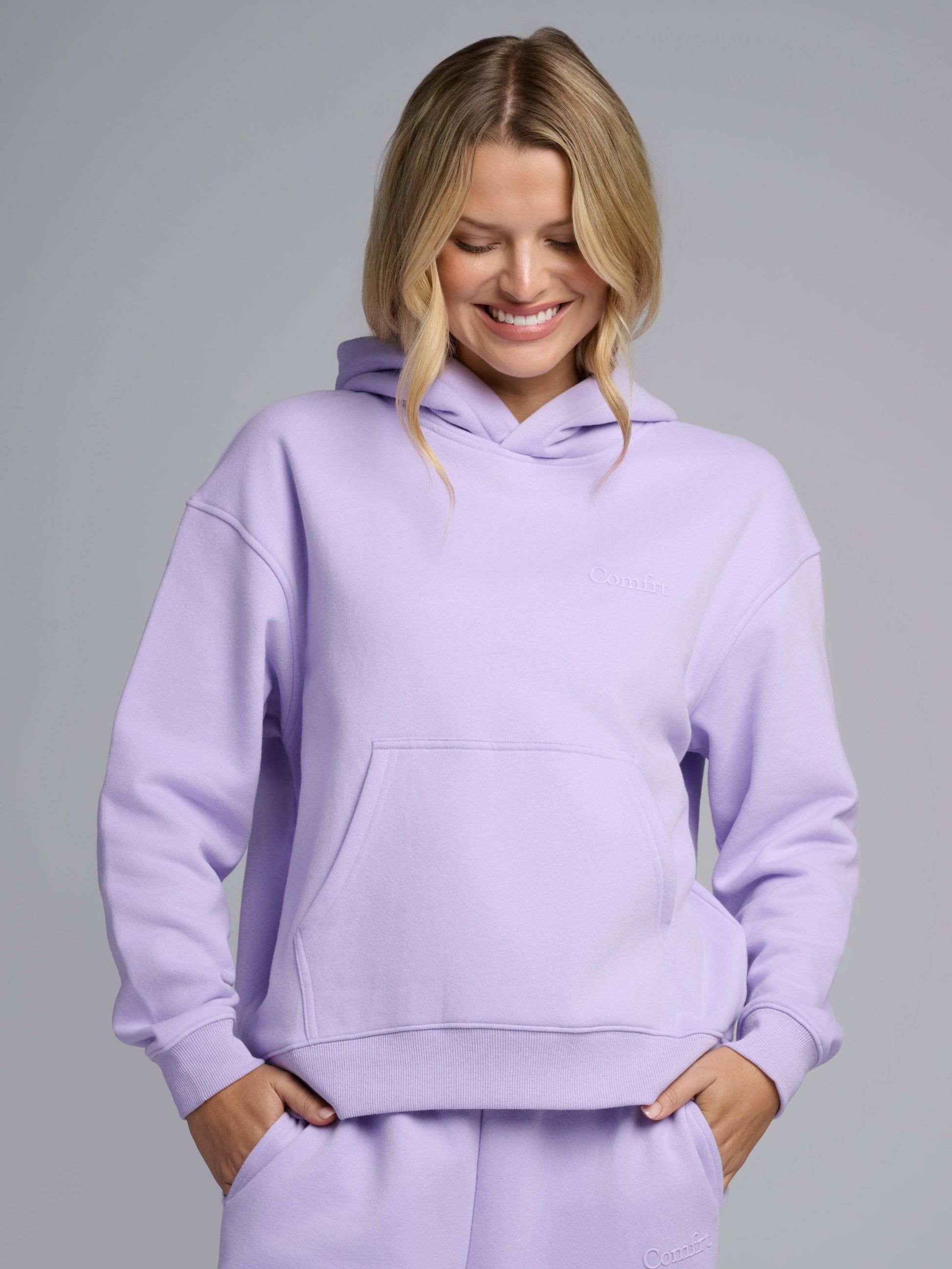 Comfrt Halo Lightweight Crop Hoodie Super Soft Cotton Blend