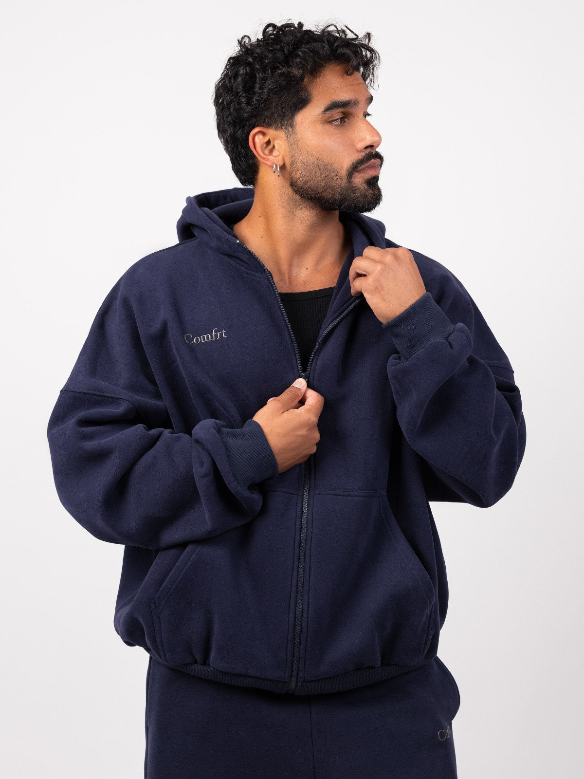 Comfrt Cloud Zip Hoodie Unisex Oversized Comfortable Relaxed