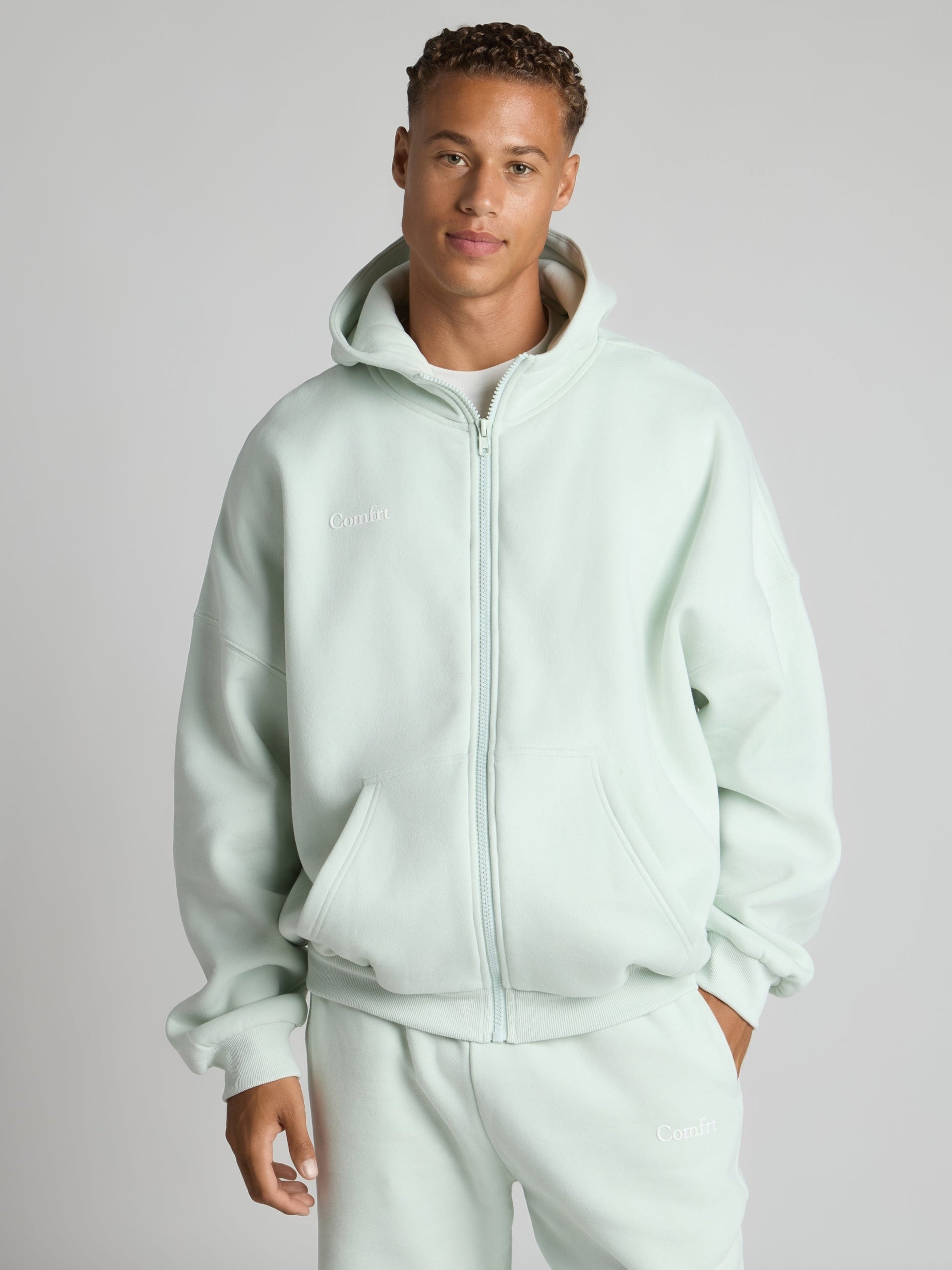 Comfrt Cloud Zip Hoodie Unisex Oversized Comfortable Relaxed