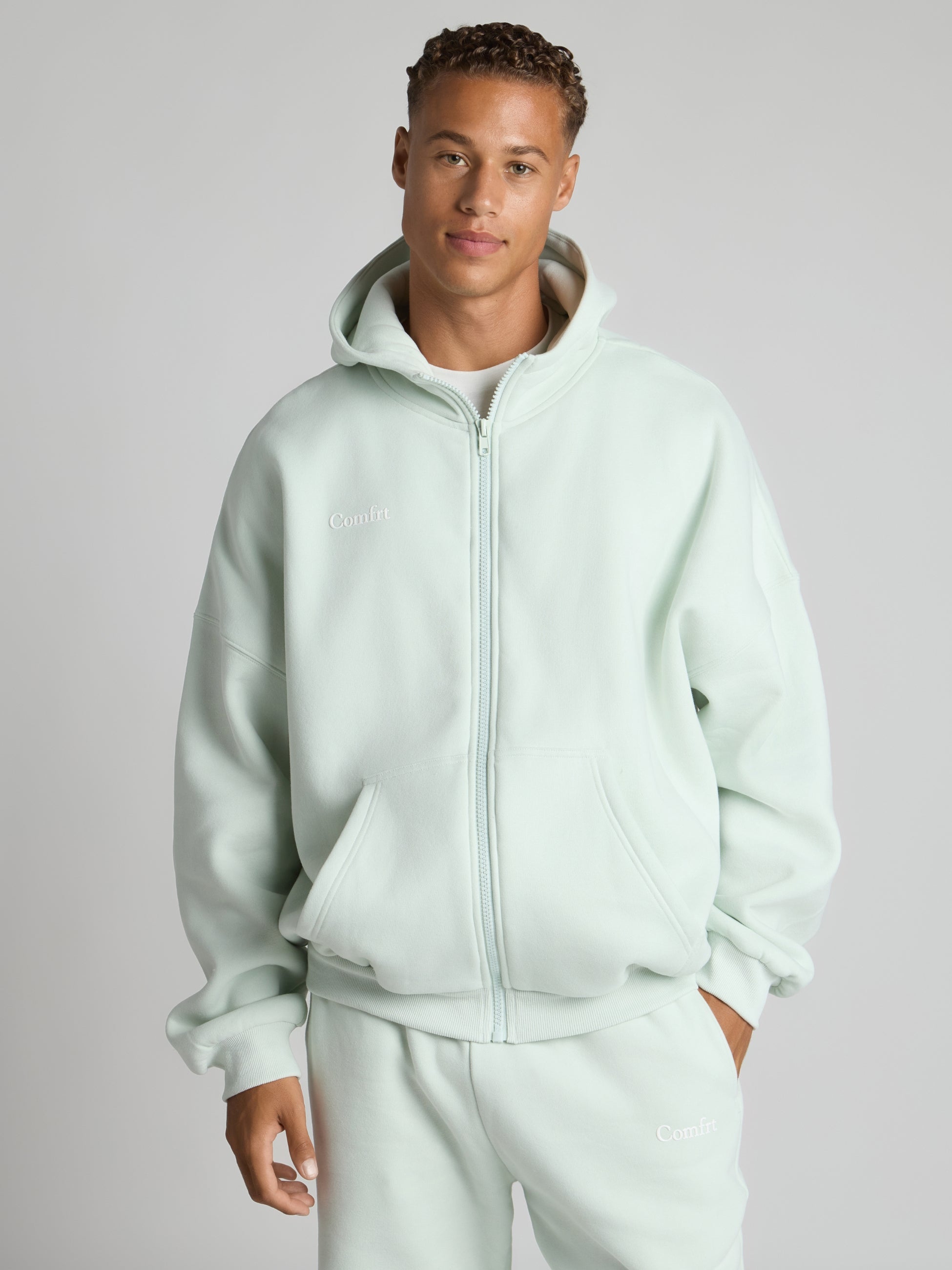 Comfrt Cloud Zip Hoodie Unisex Oversized Comfortable Relaxed