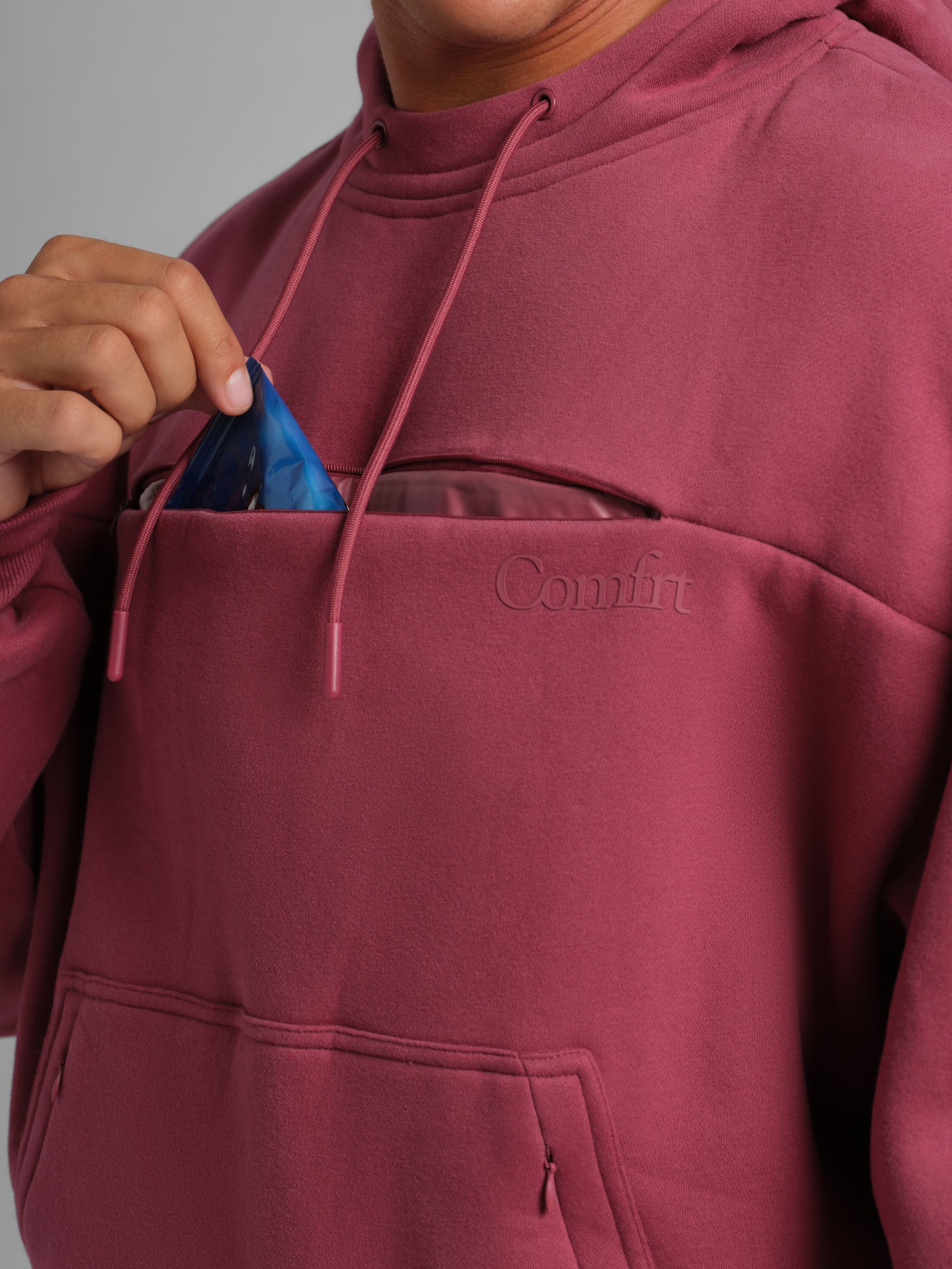 Comfrt Snak Hoodie Heavyweight Fleece Snack Pocket Design