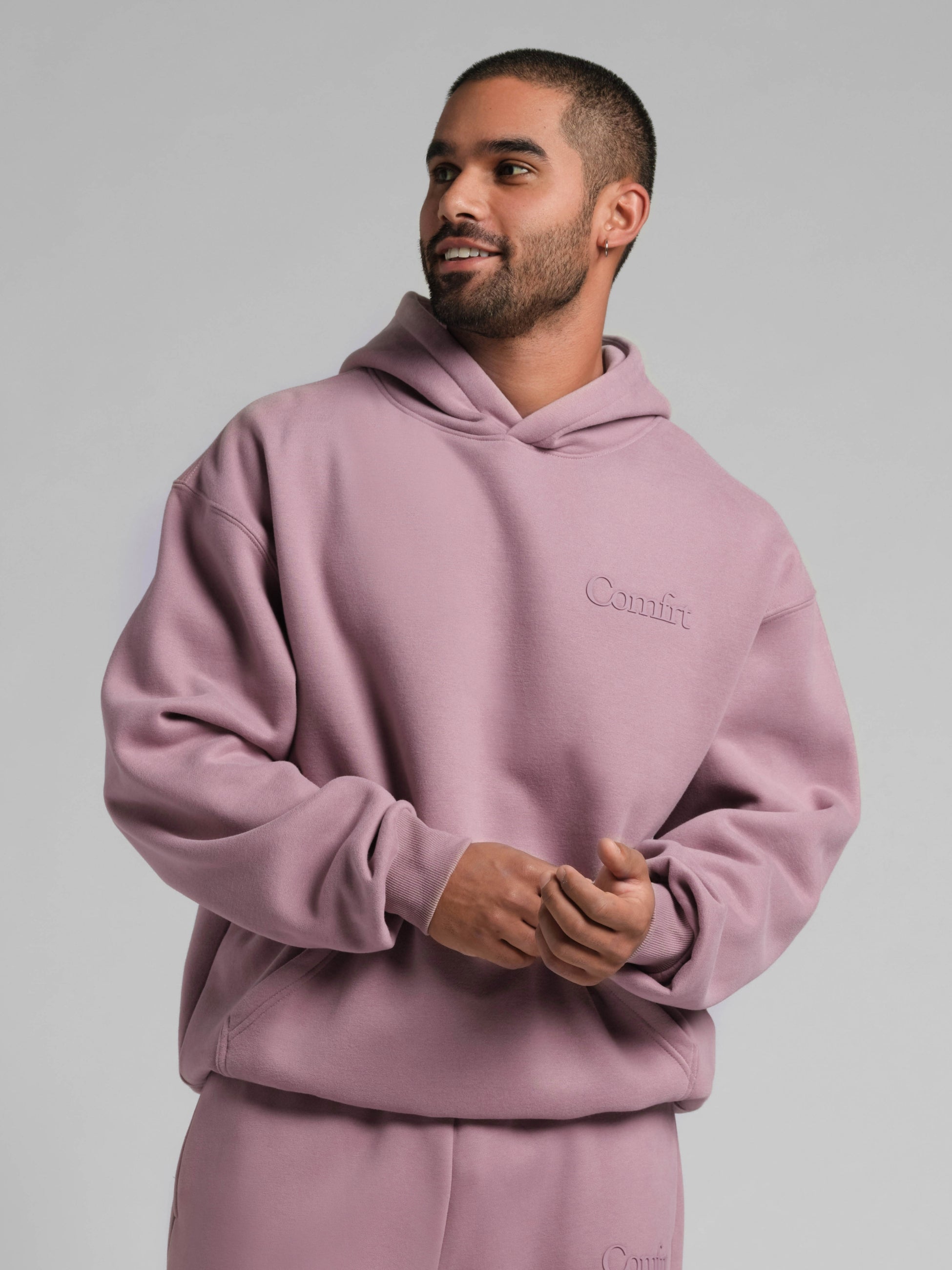 Minimalist Hoodie Oversized Soft Combed Cotton Blend