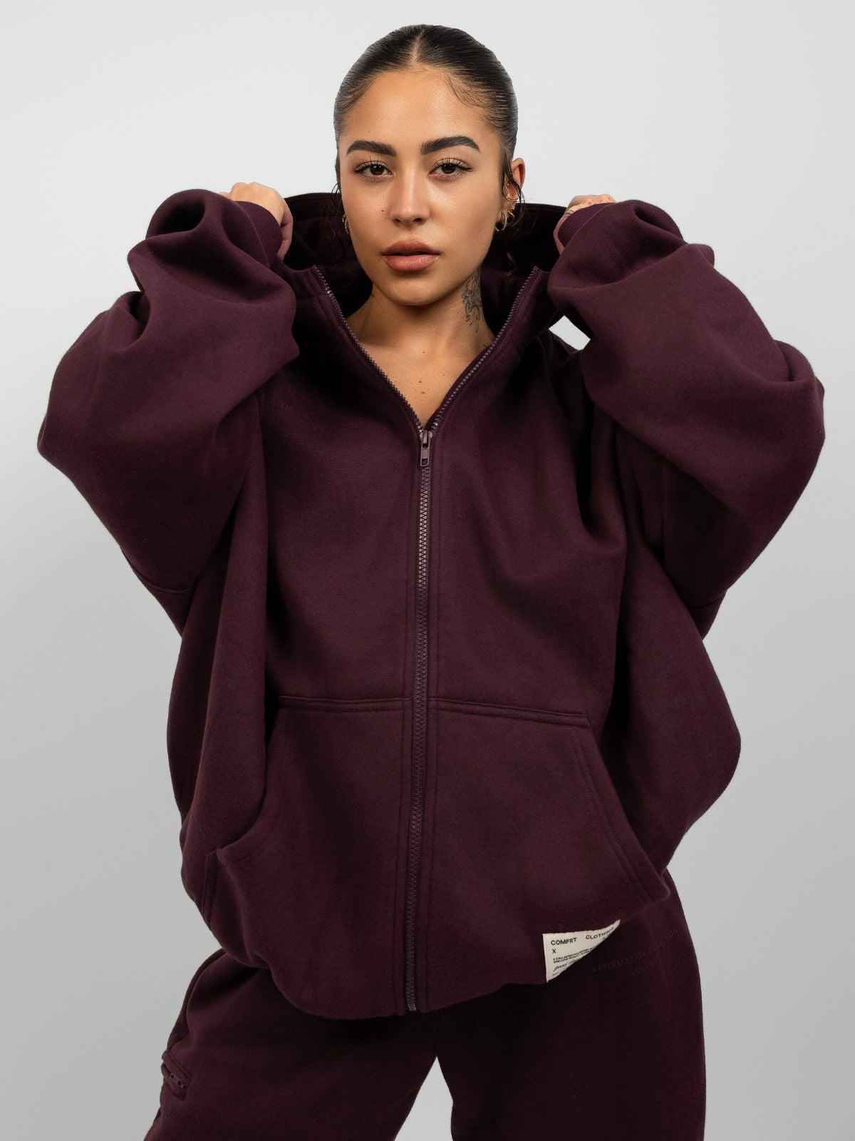 Comfrt Affirmation Zip Hoodie Super Soft Cotton