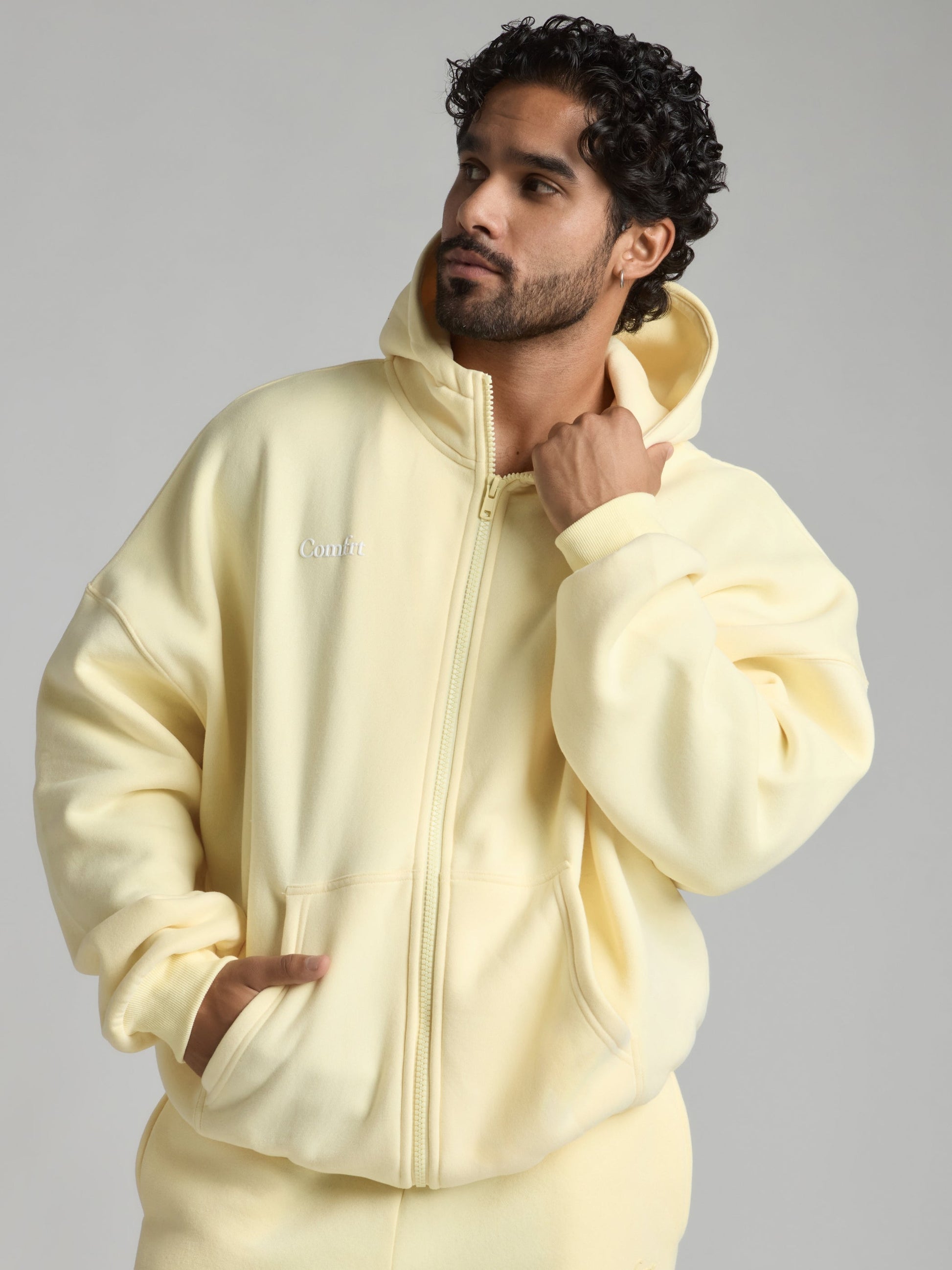 Comfrt Cloud Zip Hoodie Unisex Oversized Comfortable Relaxed