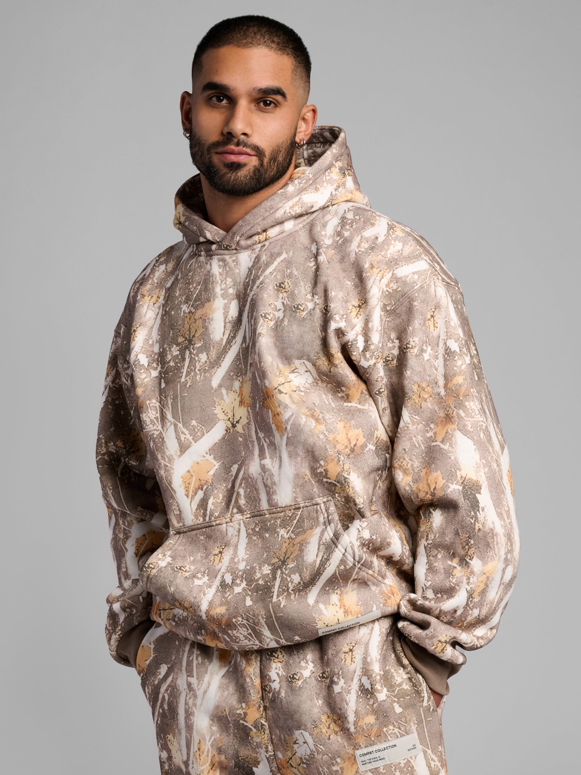 Comfrt Camo Hoodie Unisex Heavyweight Soft Oversized Fit