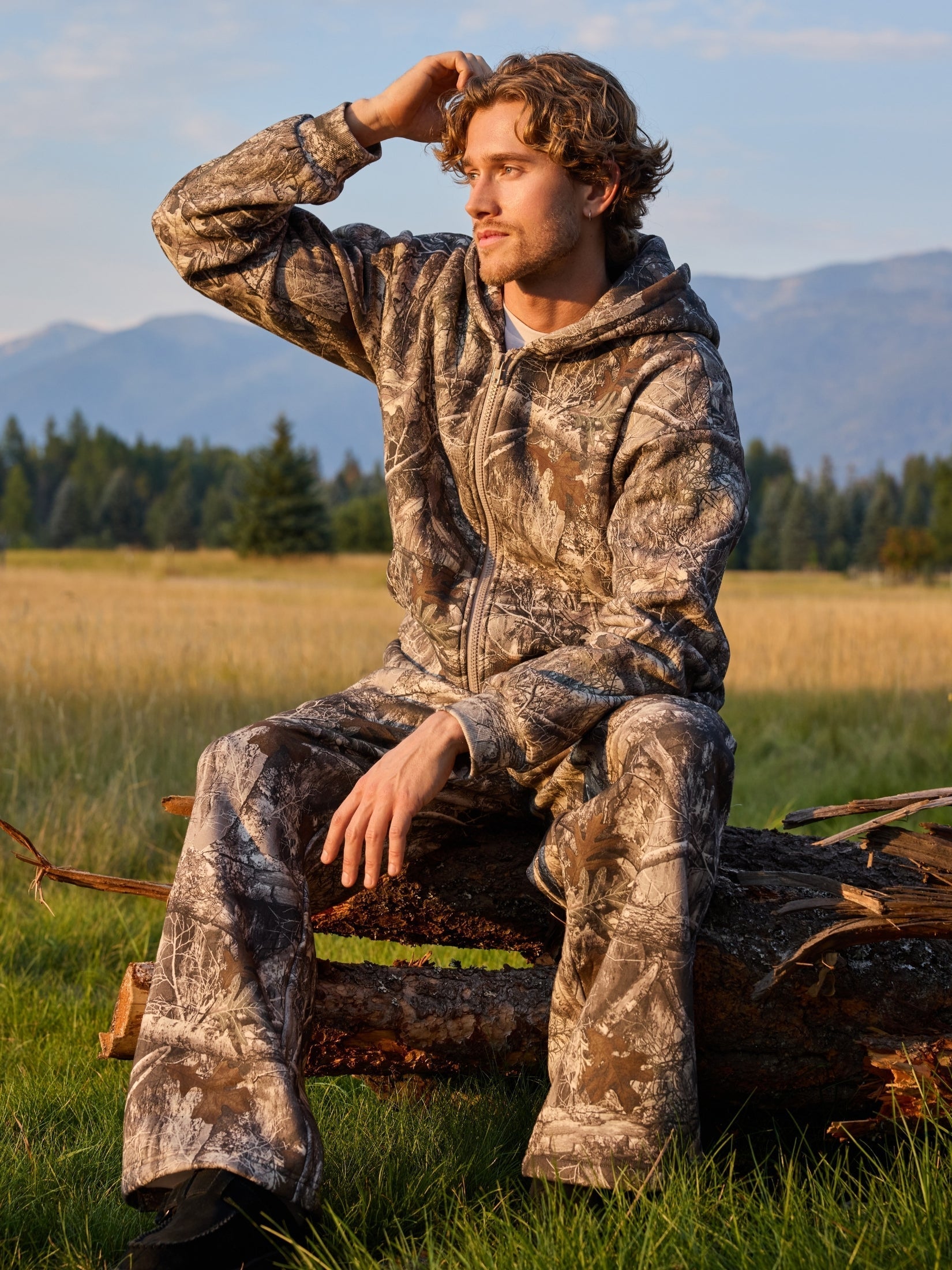 Comfrt Camo Zip Hoodie CloudTouch Fleece