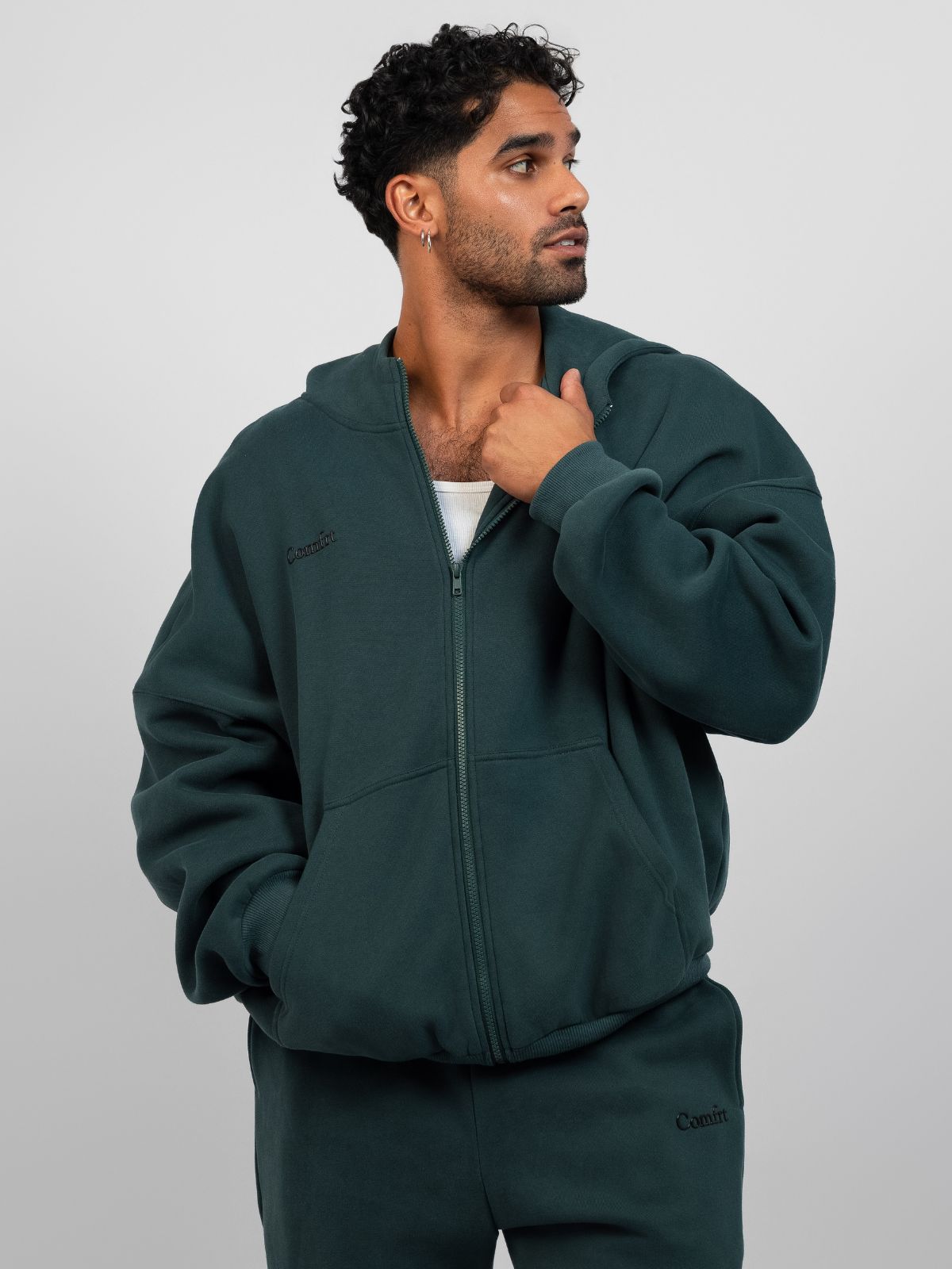 Comfrt Cloud Zip Hoodie Unisex Oversized Comfortable Relaxed