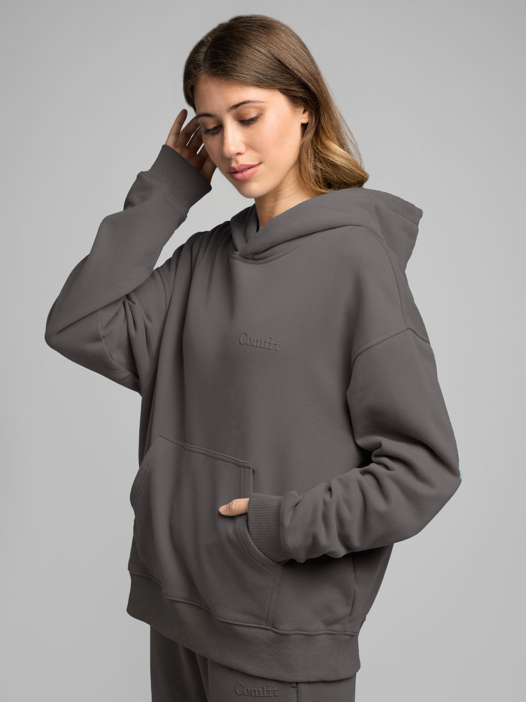 Comfrt Halo Lightweight Crop Hoodie Super Soft Cotton Blend