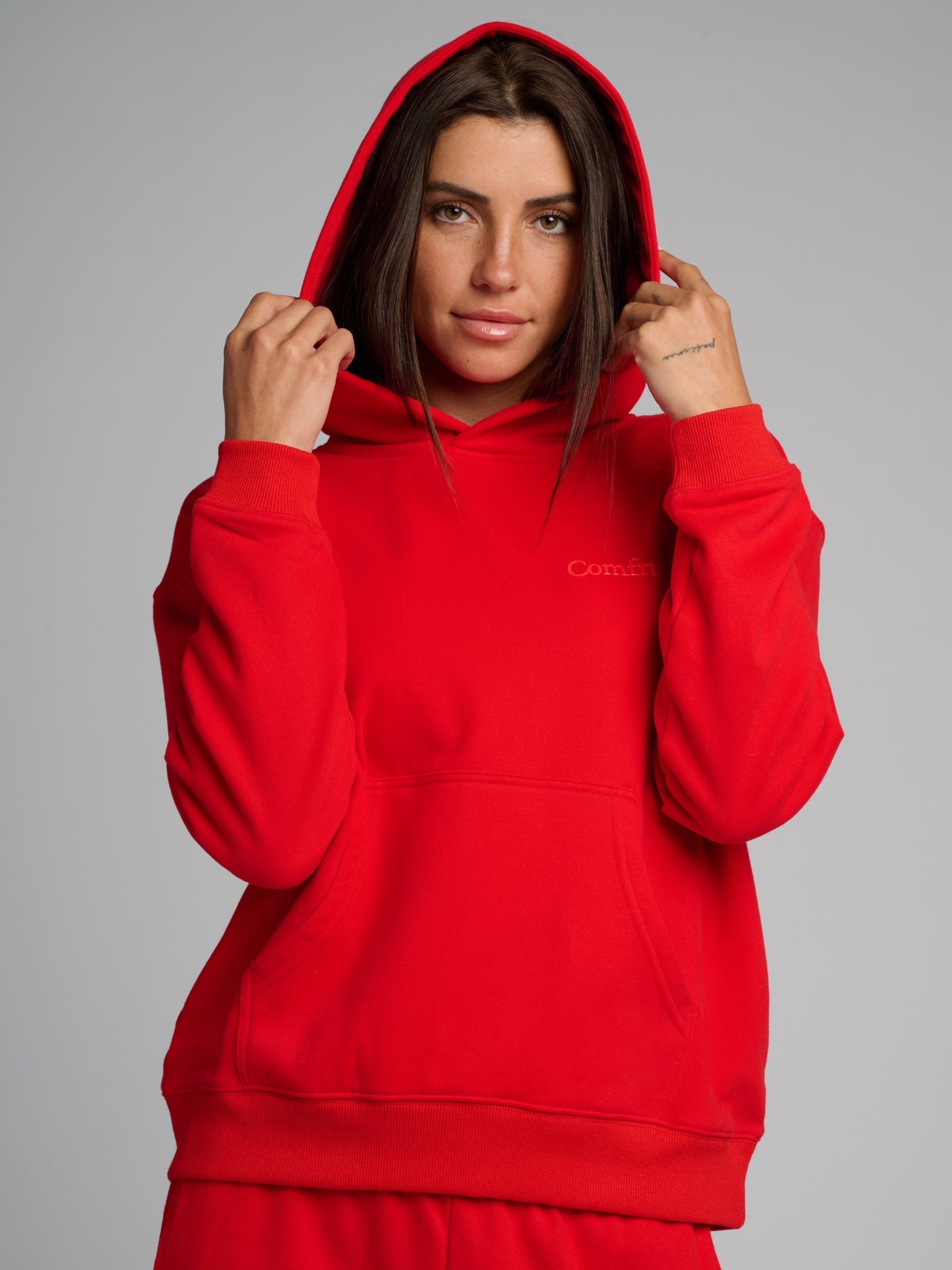 Comfrt Halo Lightweight Crop Hoodie Super Soft Cotton Blend