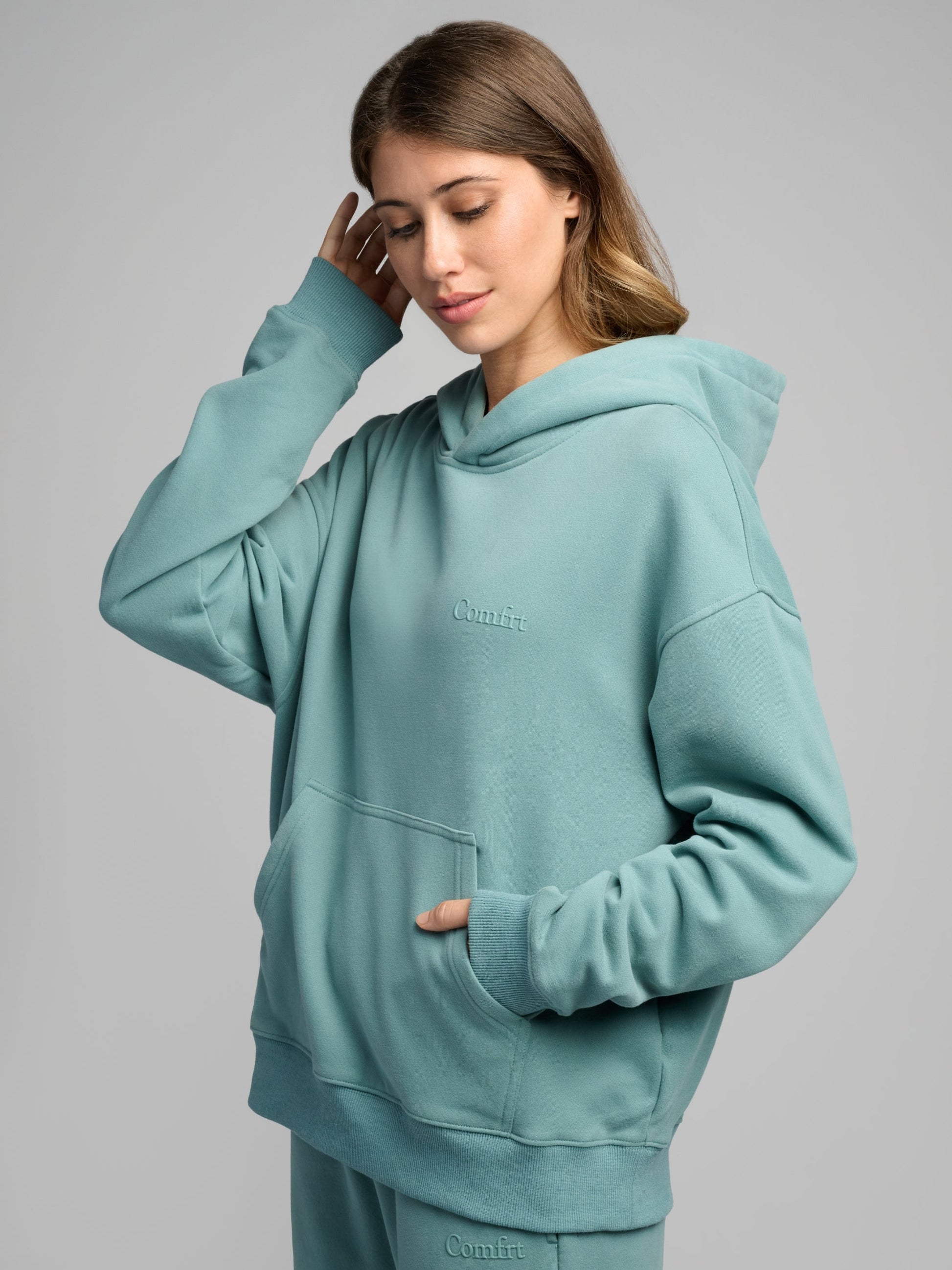 Comfrt Halo Lightweight Crop Hoodie Super Soft Cotton Blend