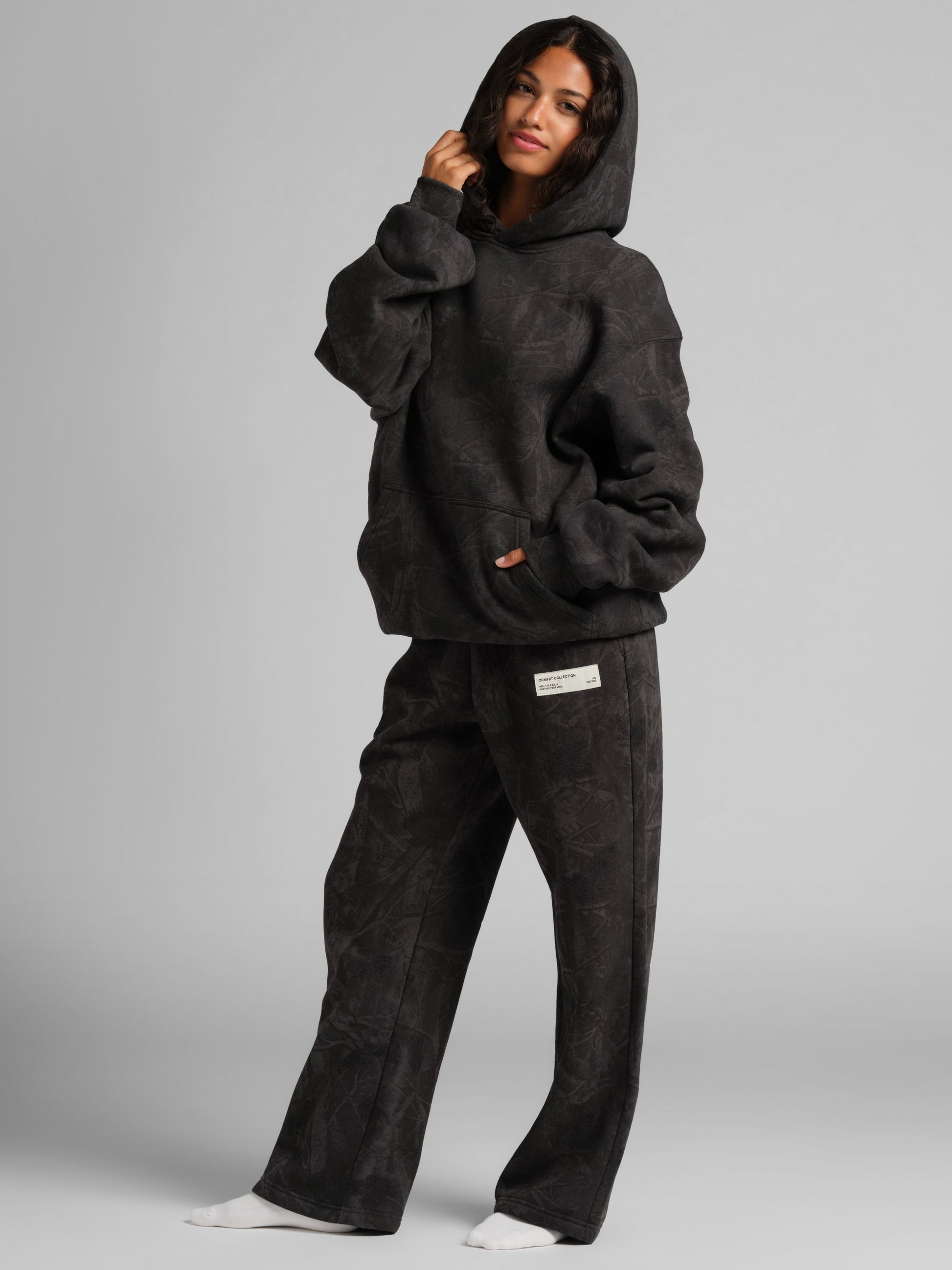 Comfrt Camo Hoodie Unisex Heavyweight Soft Oversized Fit