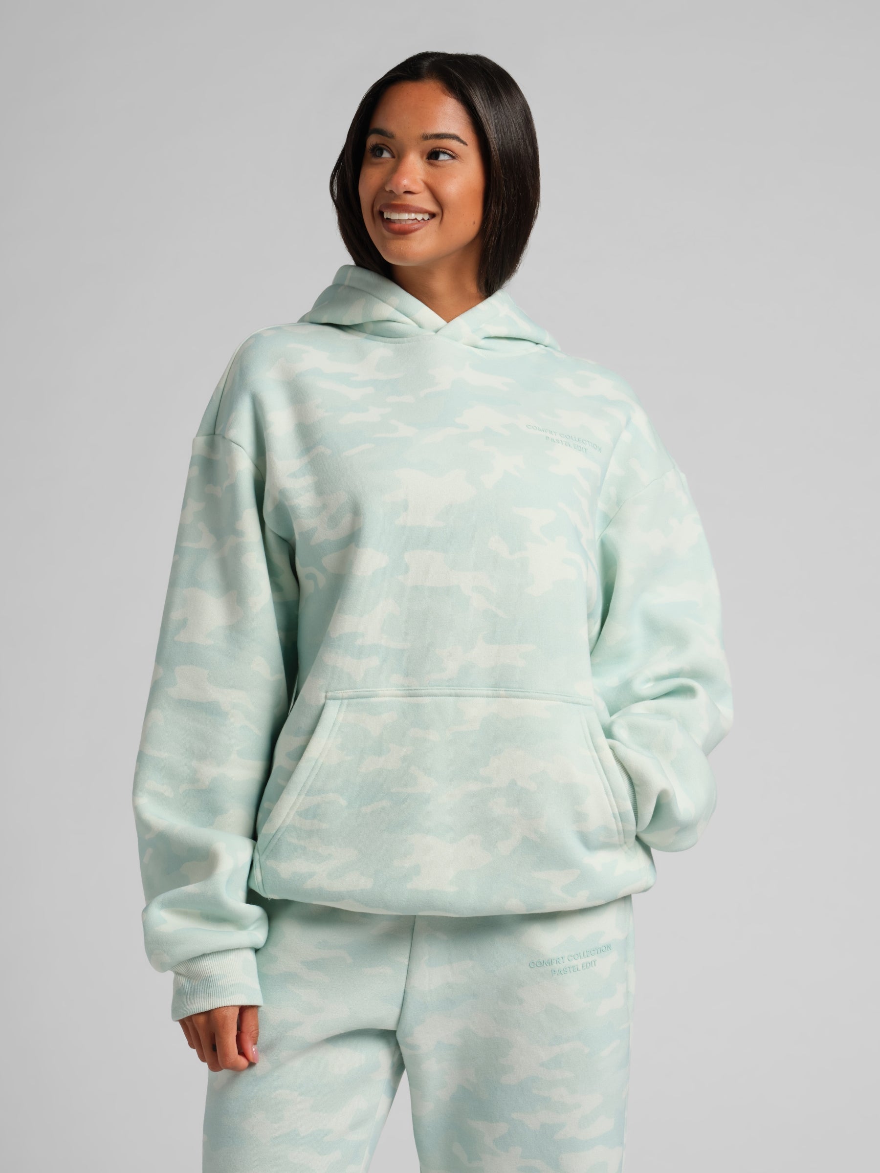 Comfrt Camo Hoodie Unisex Heavyweight Soft Oversized Fit