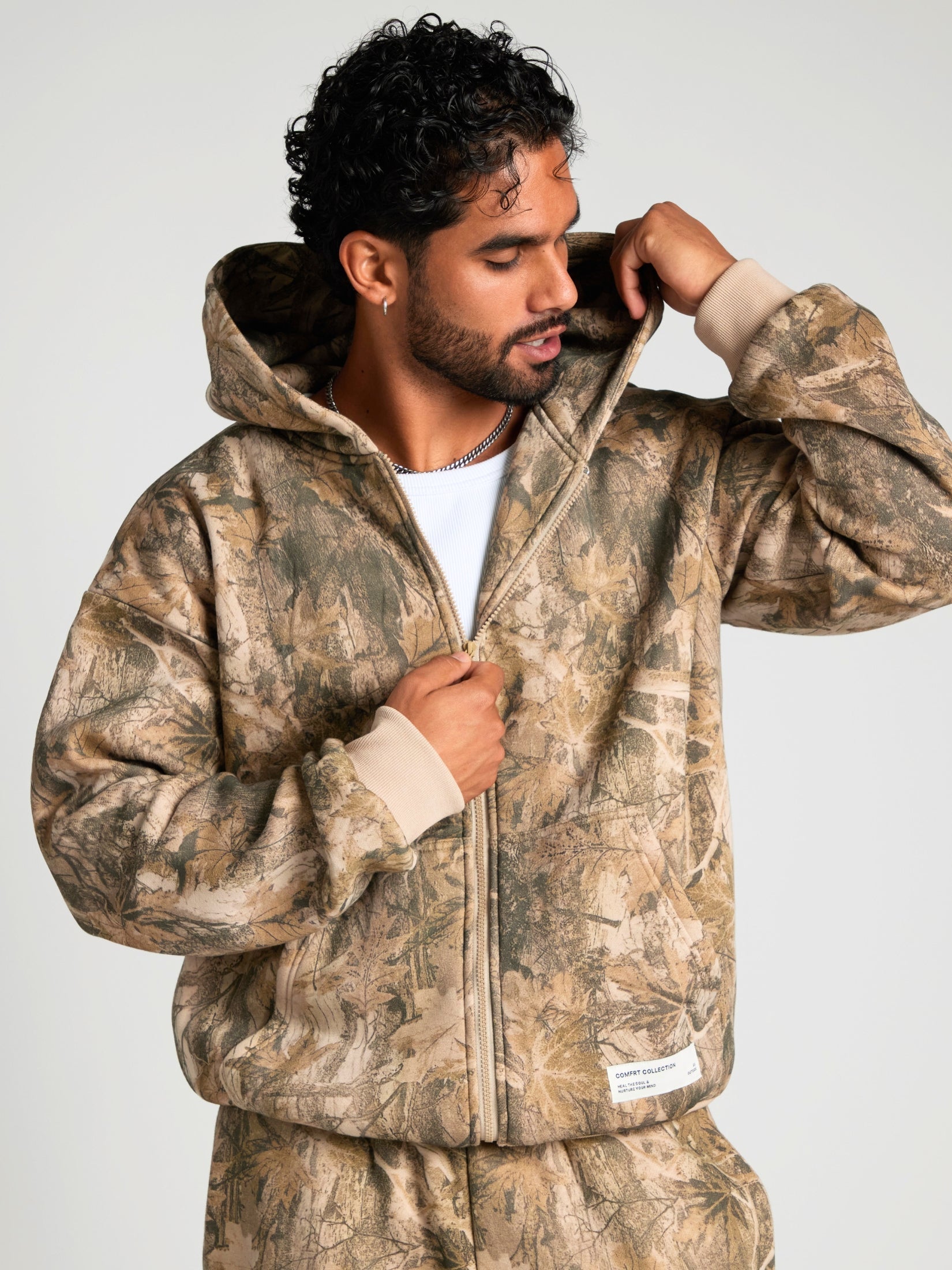 Comfrt Camo Zip Hoodie CloudTouch Fleece