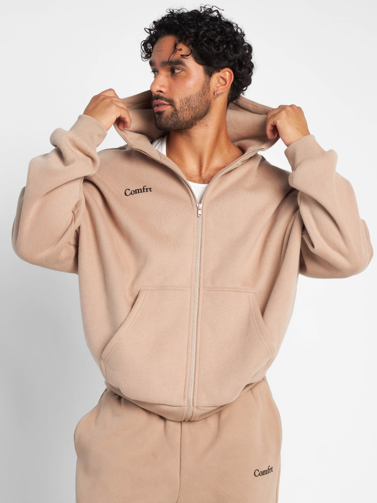 Comfrt Cloud Zip Hoodie Unisex Oversized Comfortable Relaxed