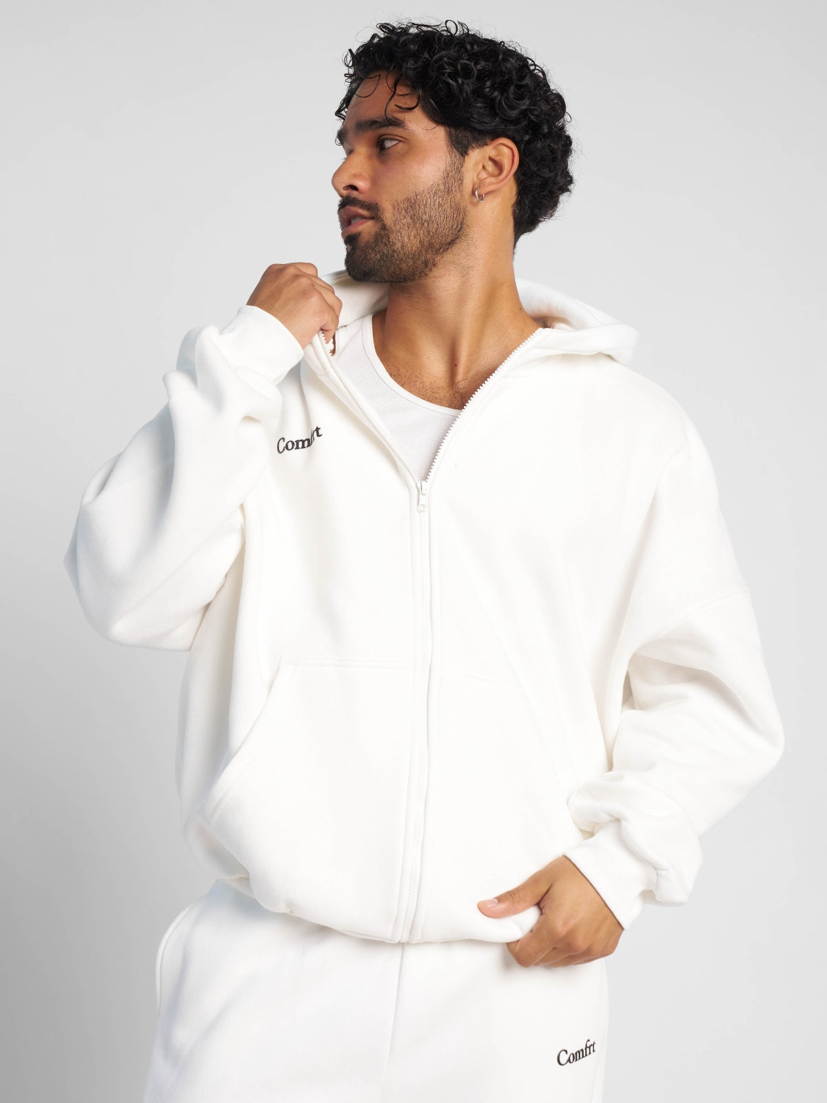 Comfrt Cloud Zip Hoodie Unisex Oversized Comfortable Relaxed